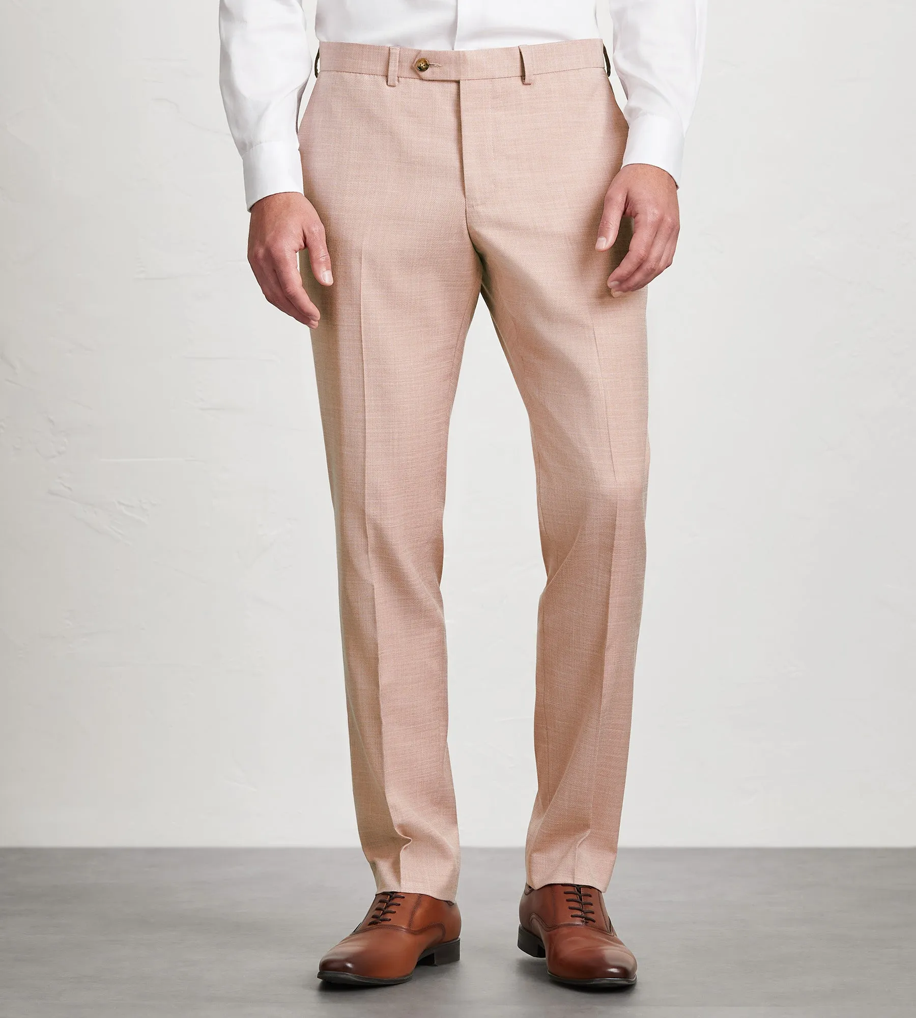 Modern Fit Pale Rose Solid Suit Pants Eco Dye Process