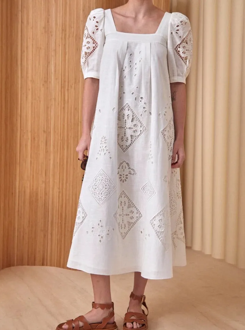 Hunter Bell Waverly Dress Neutral-Shade