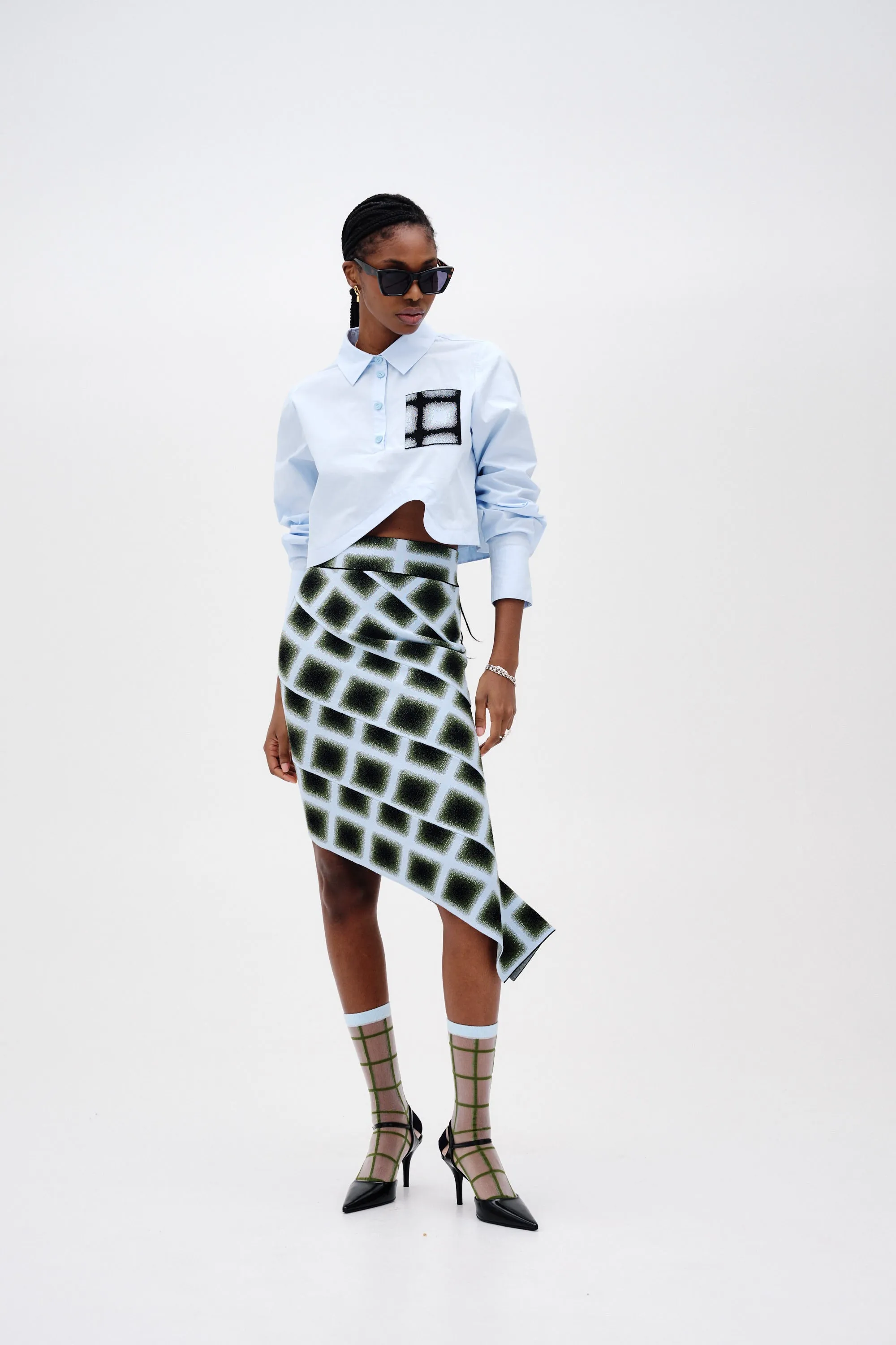 Active Lifestyle ELLIE MIDI PLAID SKIRT