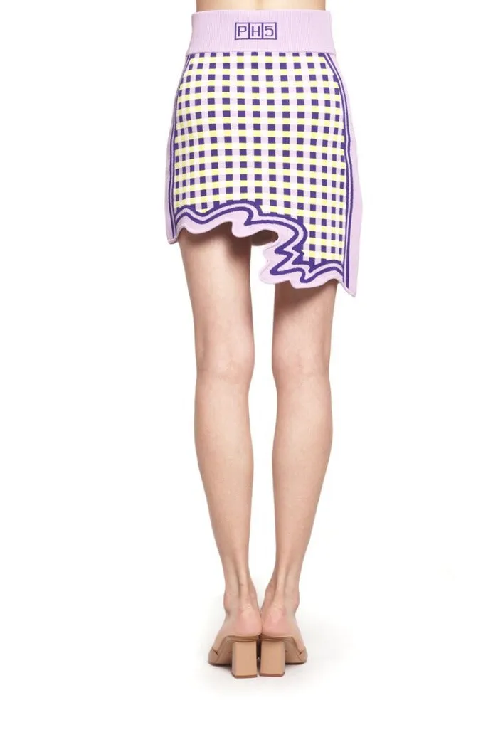 Detachable belt Nova Wavy Border Mini Skirt