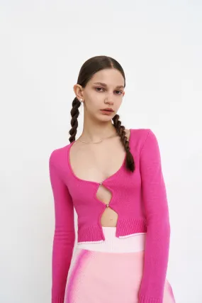 Dry Fast DEGAS MERINO WOOL CROPPED CARDIGAN