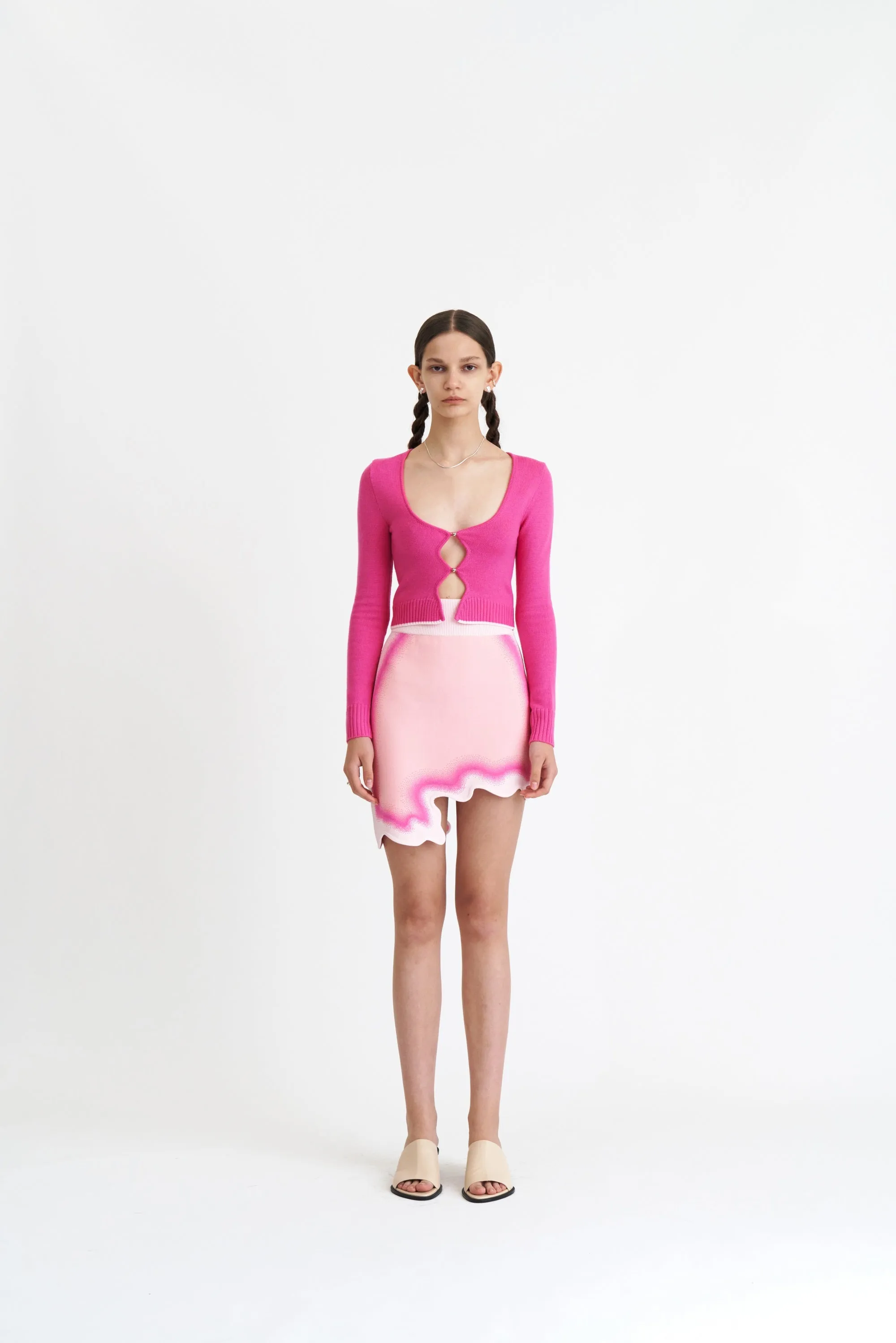 DEGAS MERINO WOOL CROPPED CARDIGAN Heat Guard