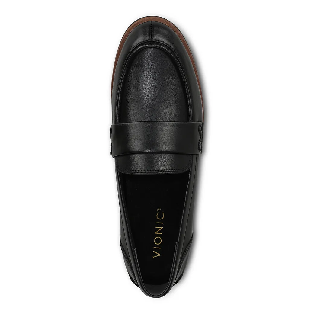 Womens Vionic Cleo Loafer in Black Breathable Inside