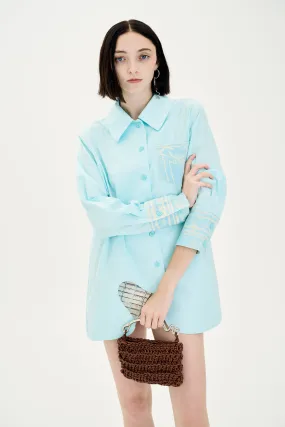 High Visibility Trim PROTEA MIXED MEDIA OVERSIZED SHIRT