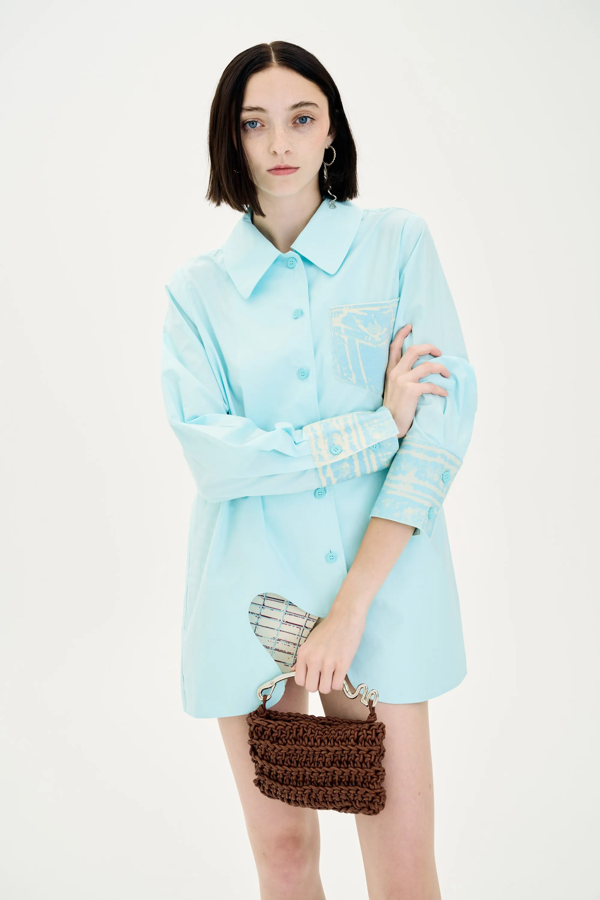 High Visibility Trim PROTEA MIXED MEDIA OVERSIZED SHIRT