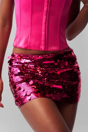 Glamorous Appeal Low Rise Paillette Skirt