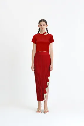 Recycled Polyester Material High Stretch Fabric ALLISON SHORT SLEEVE TOP