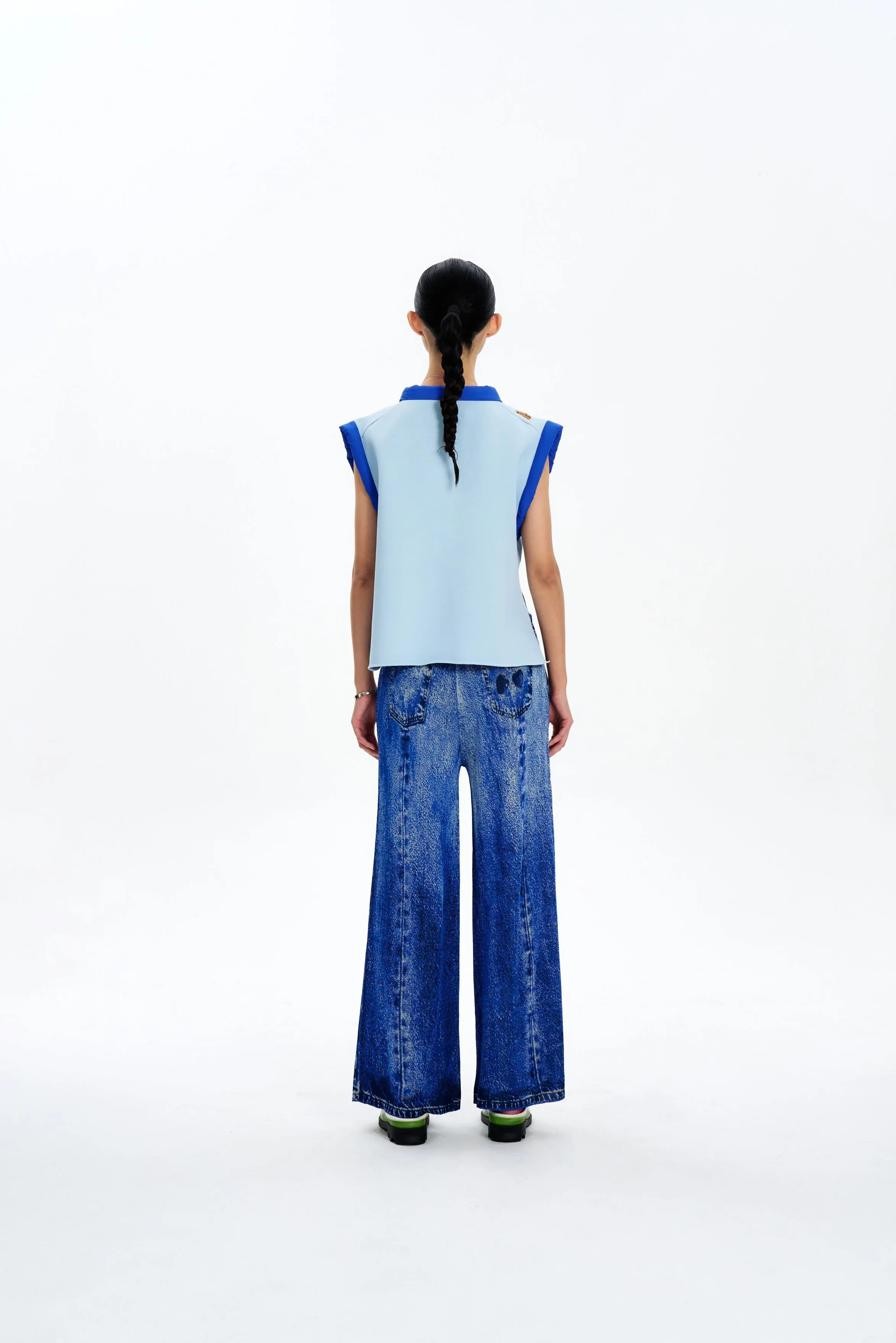 GarmentWashed Texture ZOE OVERSIZED CHERRY VEST