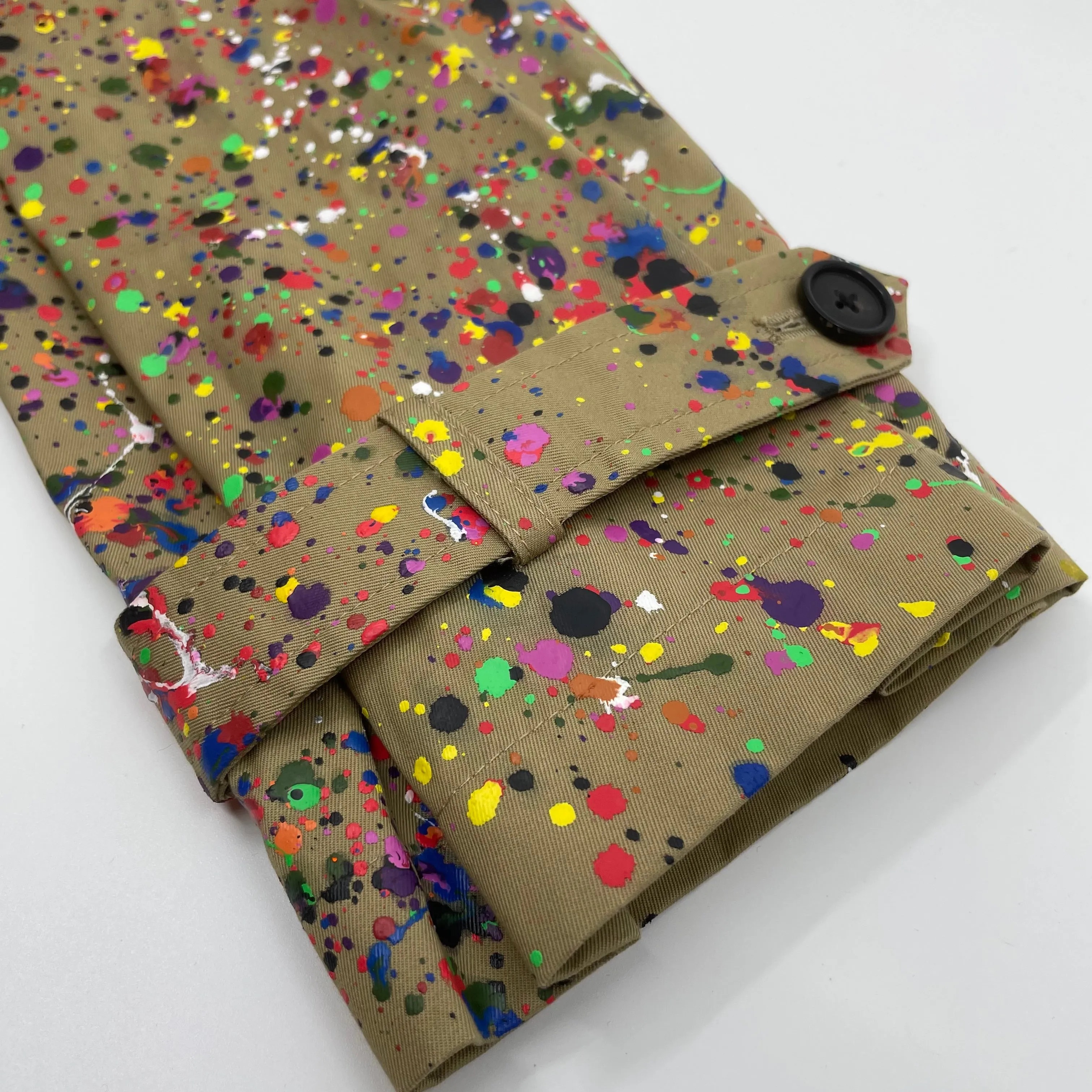 SMOTHERED IN PAINT TRENCH COAT Ventilated Panels