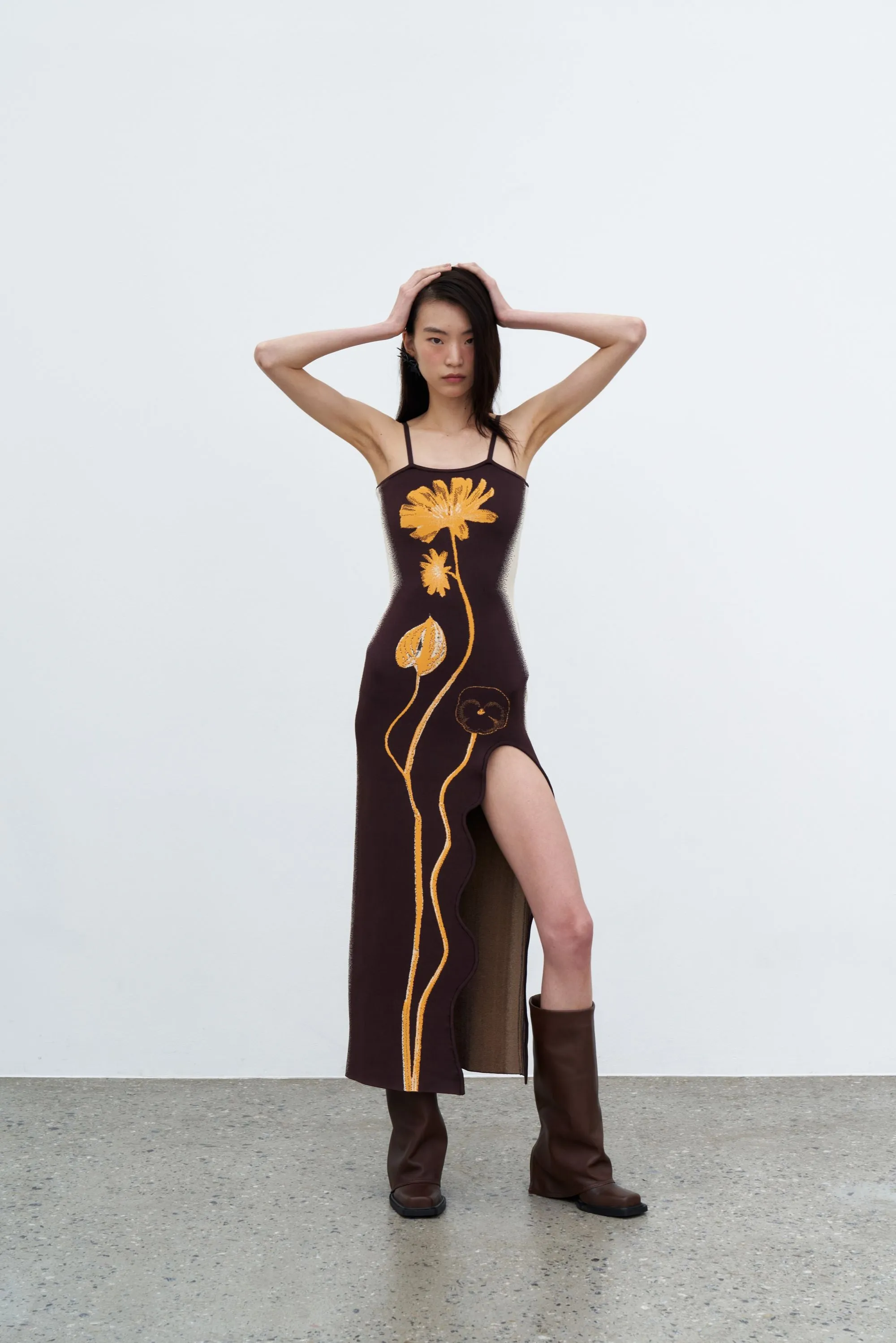 IRIS FLOWER PRINT MAXI TANK DRESS Country View