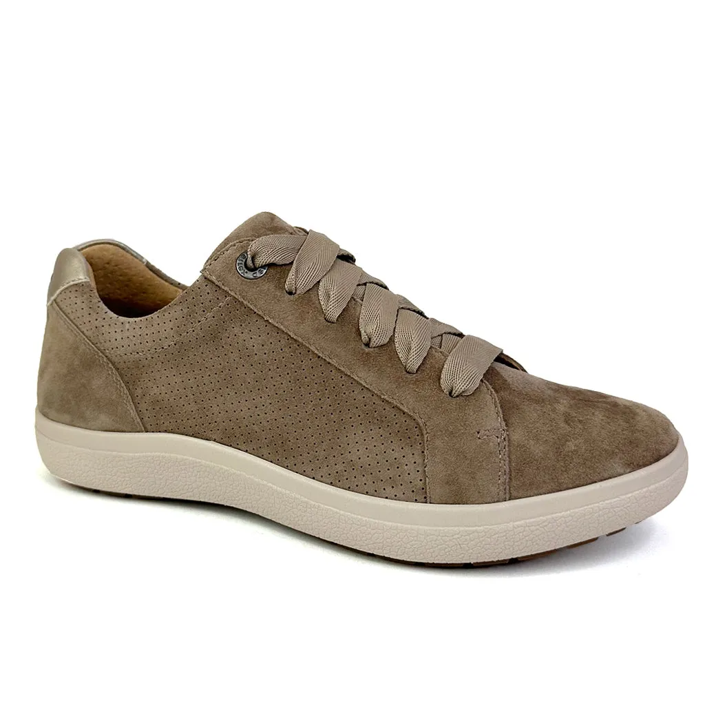 Womens Aetrex Courtney in Taupe comfort features Grippy Sole