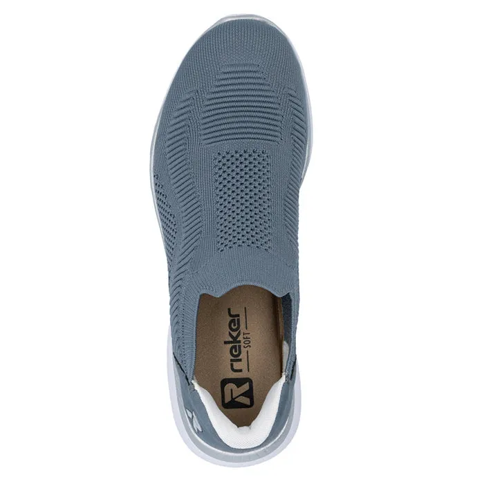 Light Grip Womens Rieker Edith 72 in Jeans/Light Blue