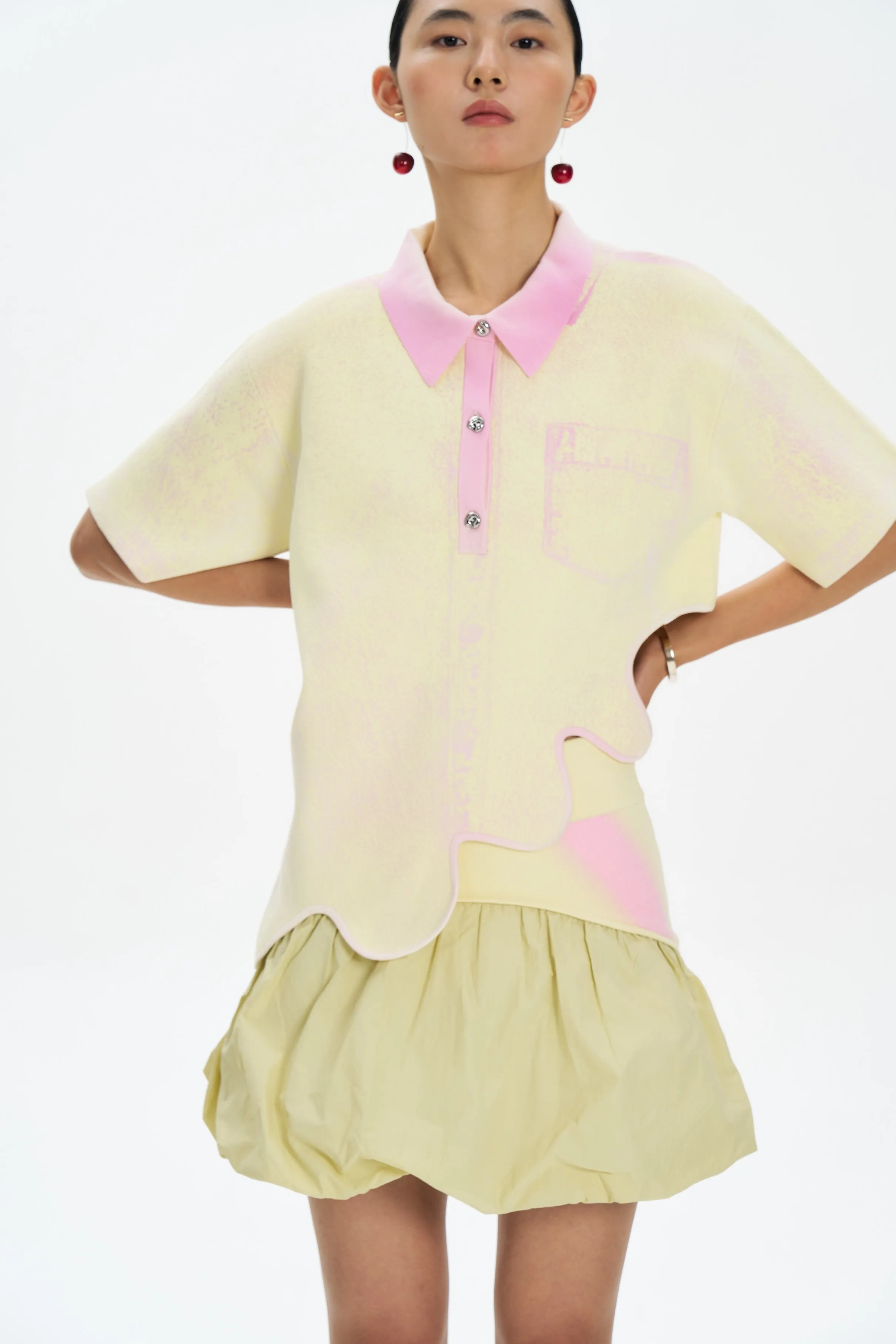 NAYA UV REACTIVE WAVY POLO Formal Blouse