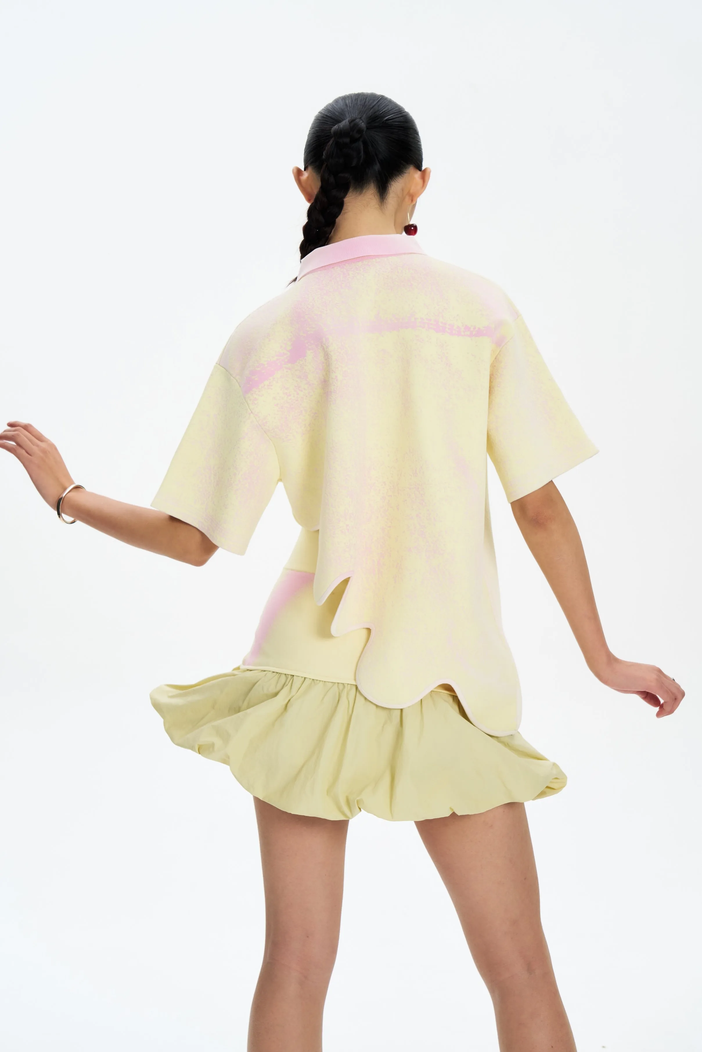 Ultraviolet Protection Finish NAYA UV REACTIVE WAVY POLO