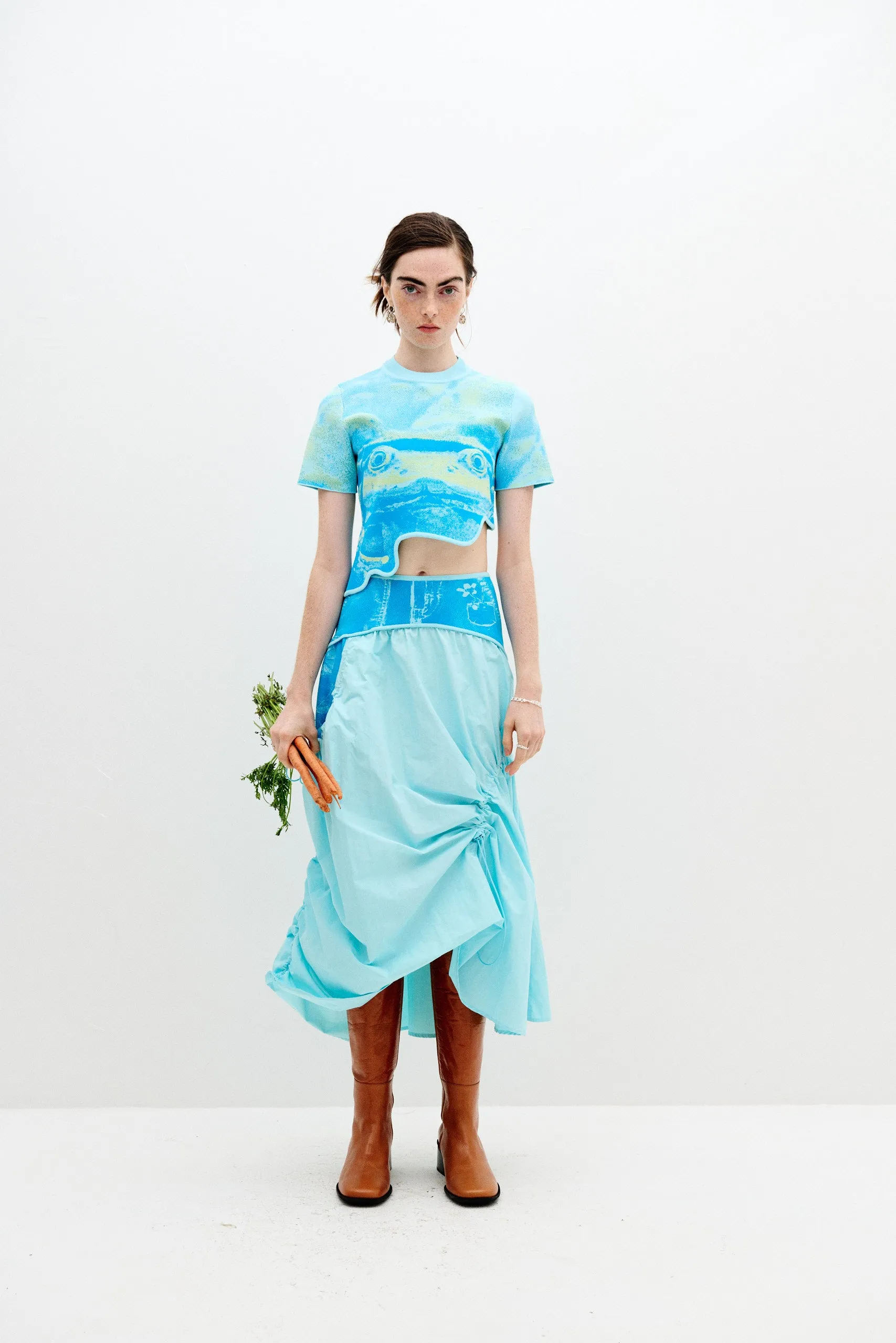 ACACIA FROG PRINT CROPPED TOP Sun Protection Fabric Reinforced Stress Points