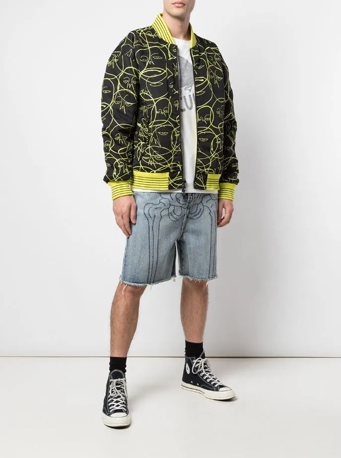 VENOM REVERSIBLE BOMBER JACKET BLACK/YELLOW Aramid Fiber Blend