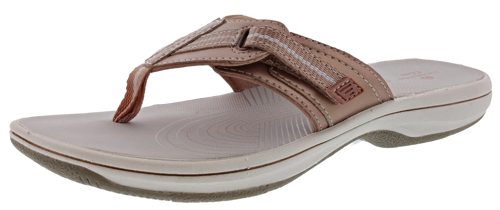 Clarks Women Cloudsteppers Walking Flip Flop Sandals Brinkley Jazz Morning Pace