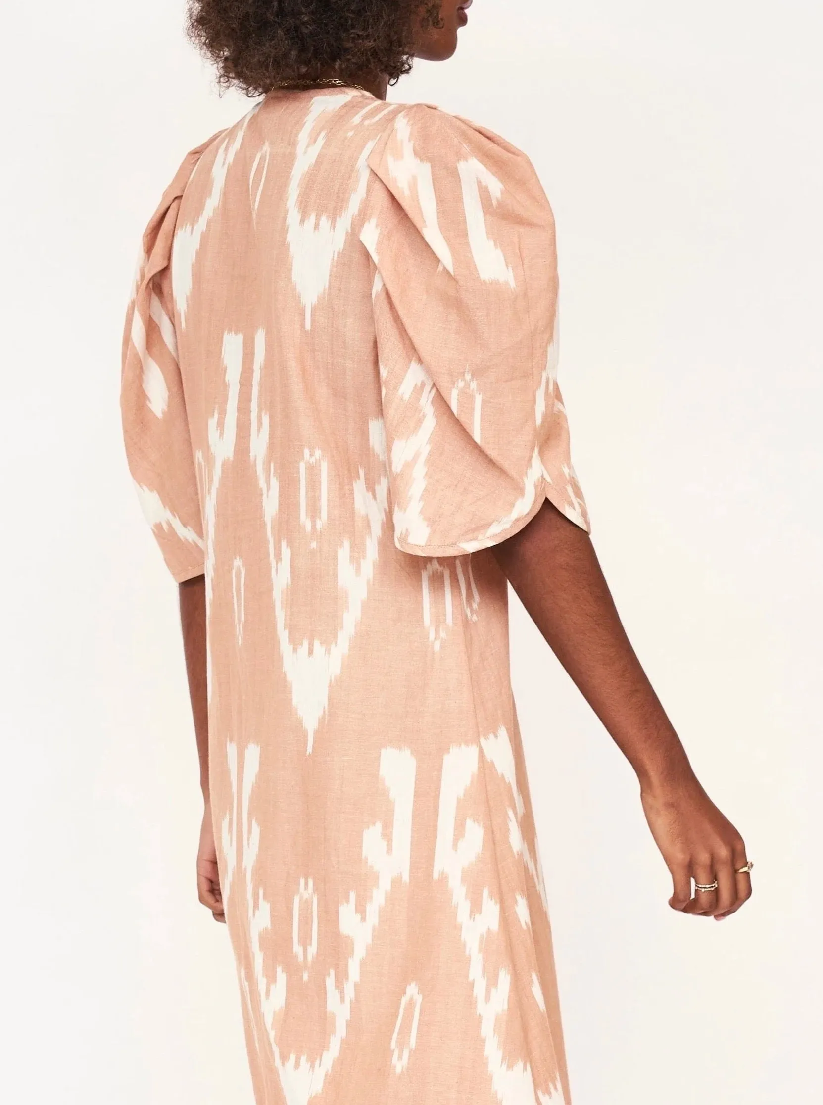 Versatile Comfort Wear Mirth Cassis in Conch Ikat/ Flat Hem