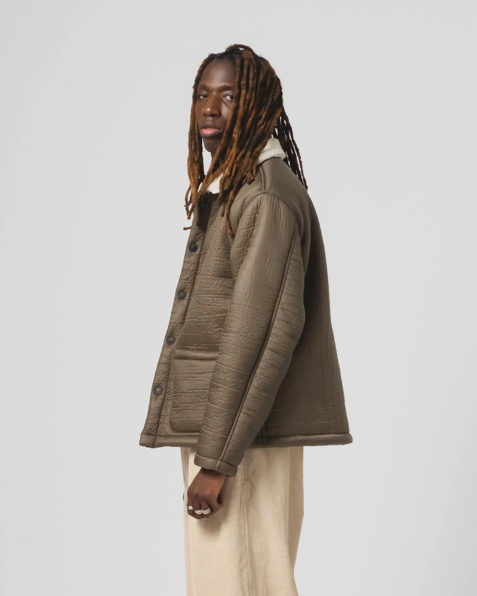 Layer Essential Piece Snow Day Sonora Jacket Piumino Nylon Fossil/Off White