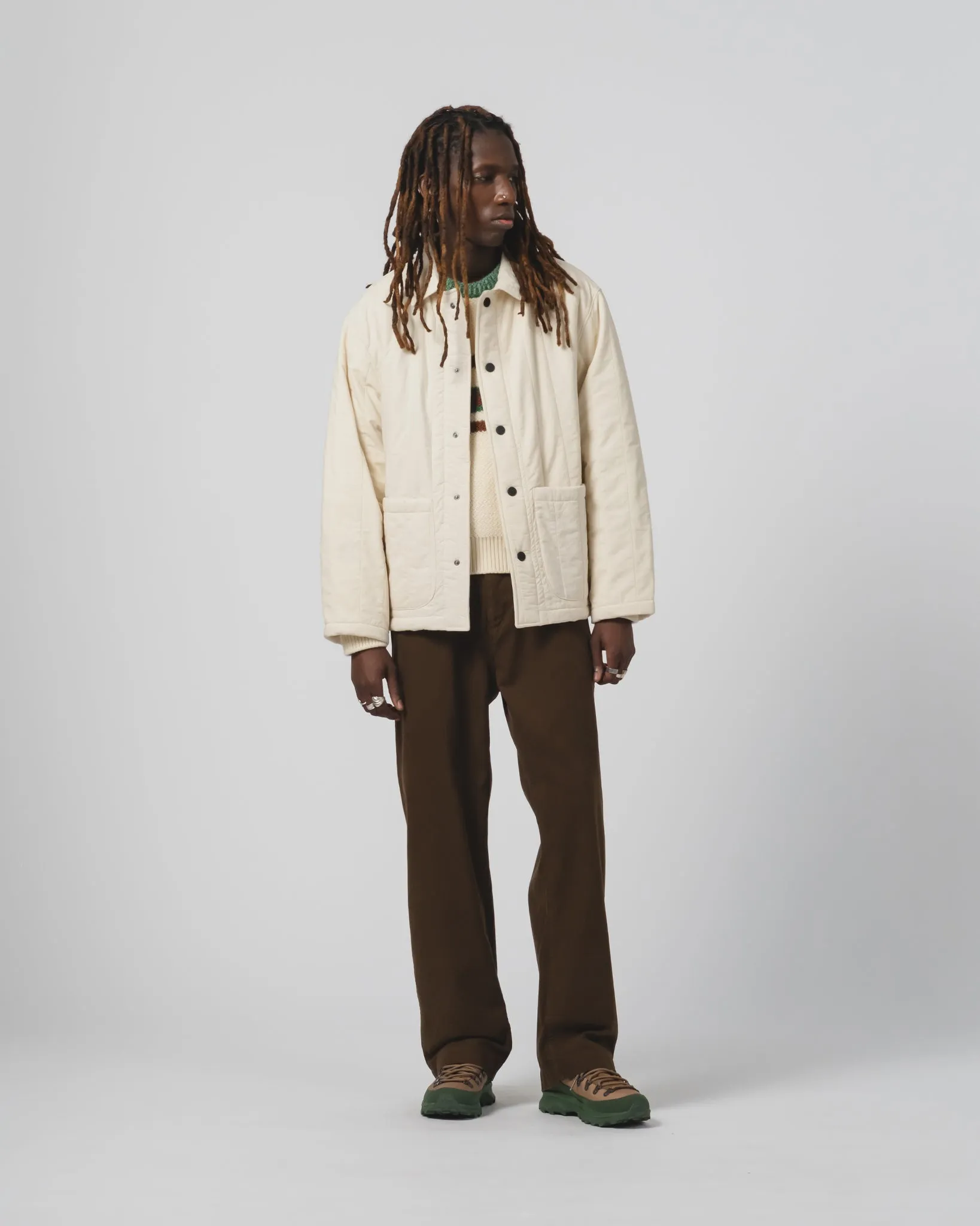 Sonora Jacket Quilted Cotton Ecru anti static coating