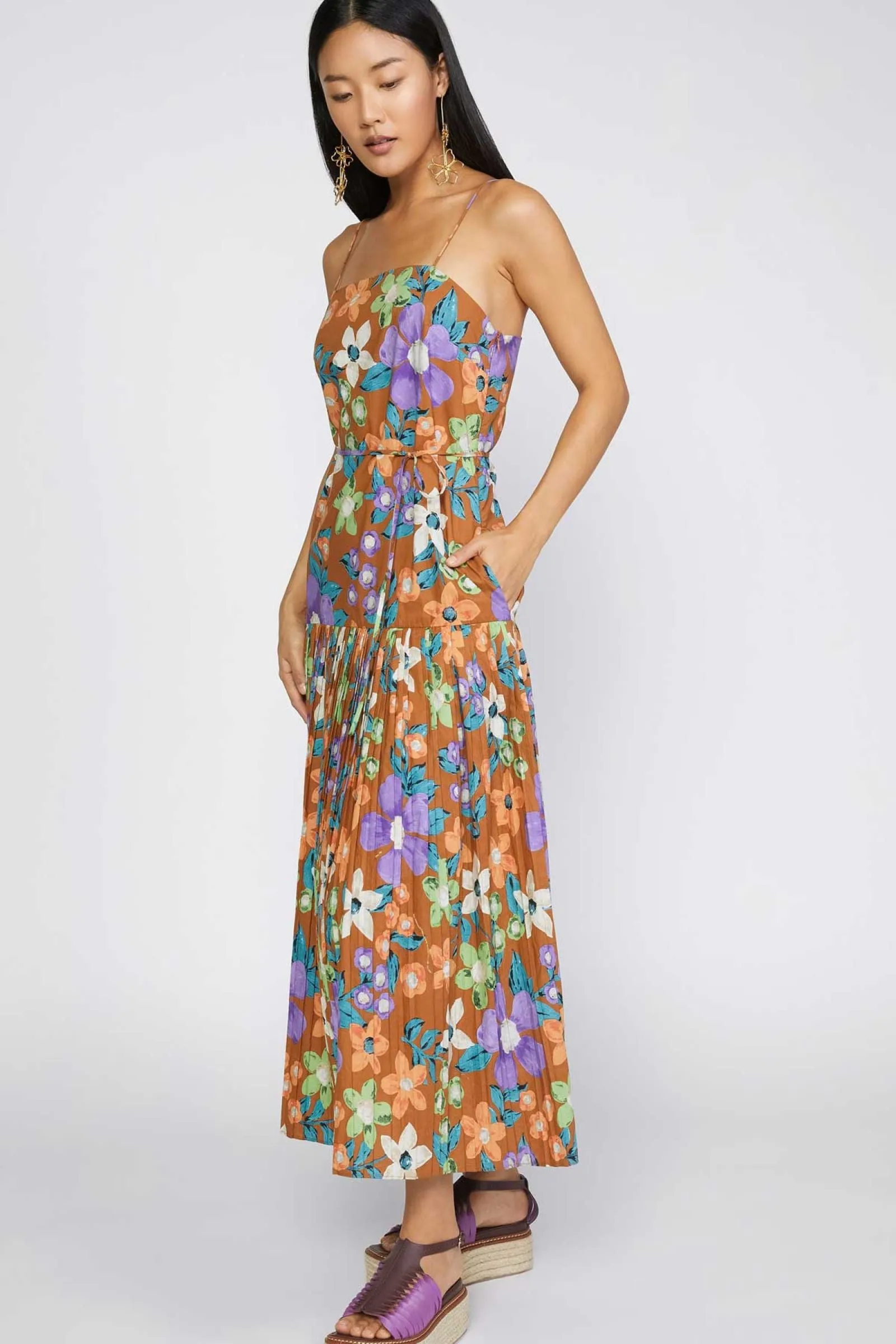 Mia Floral Dress Silky Silhouette