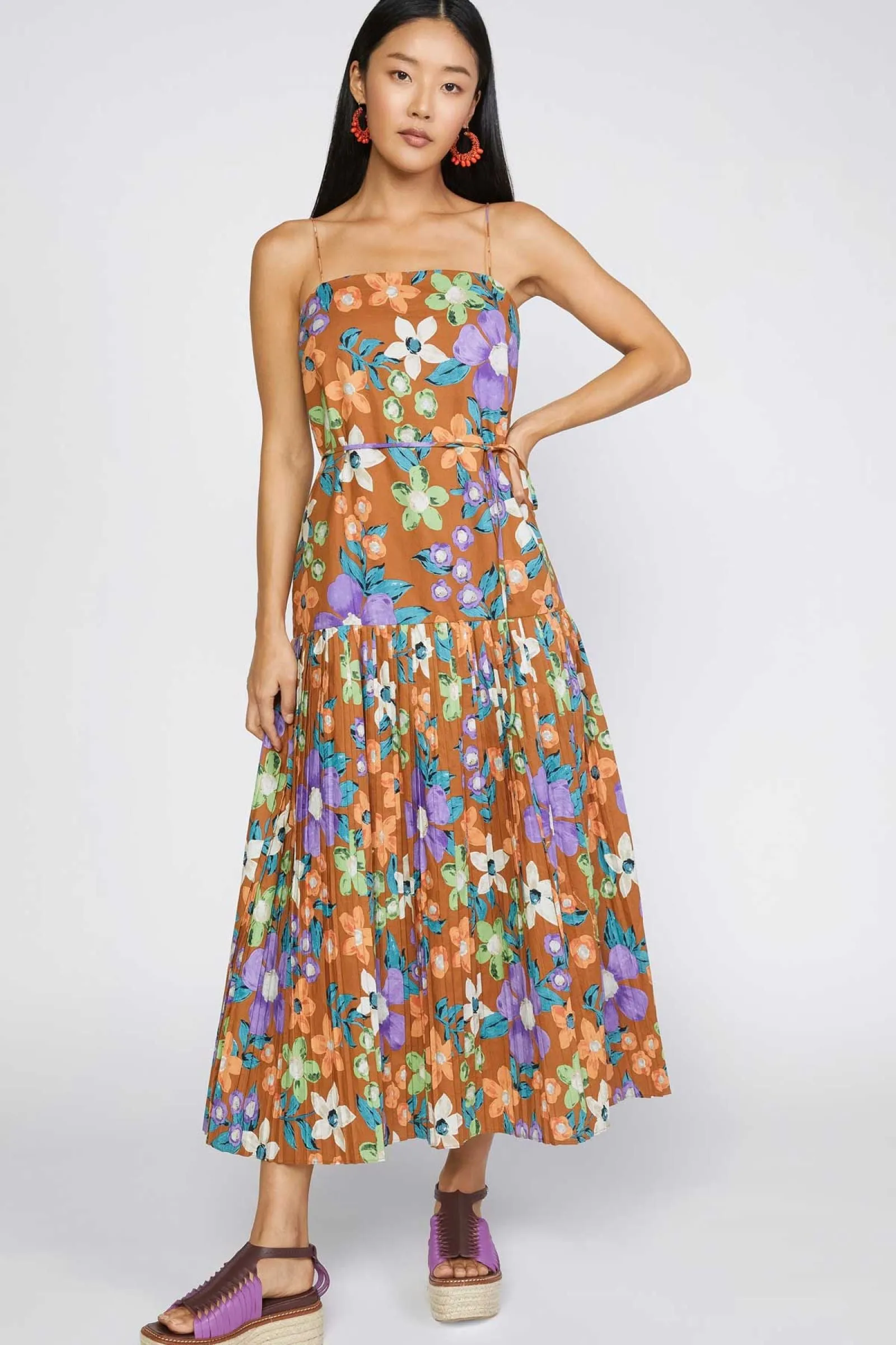 StretchableKnit Dressy Yet Comfortable Mia Floral Dress