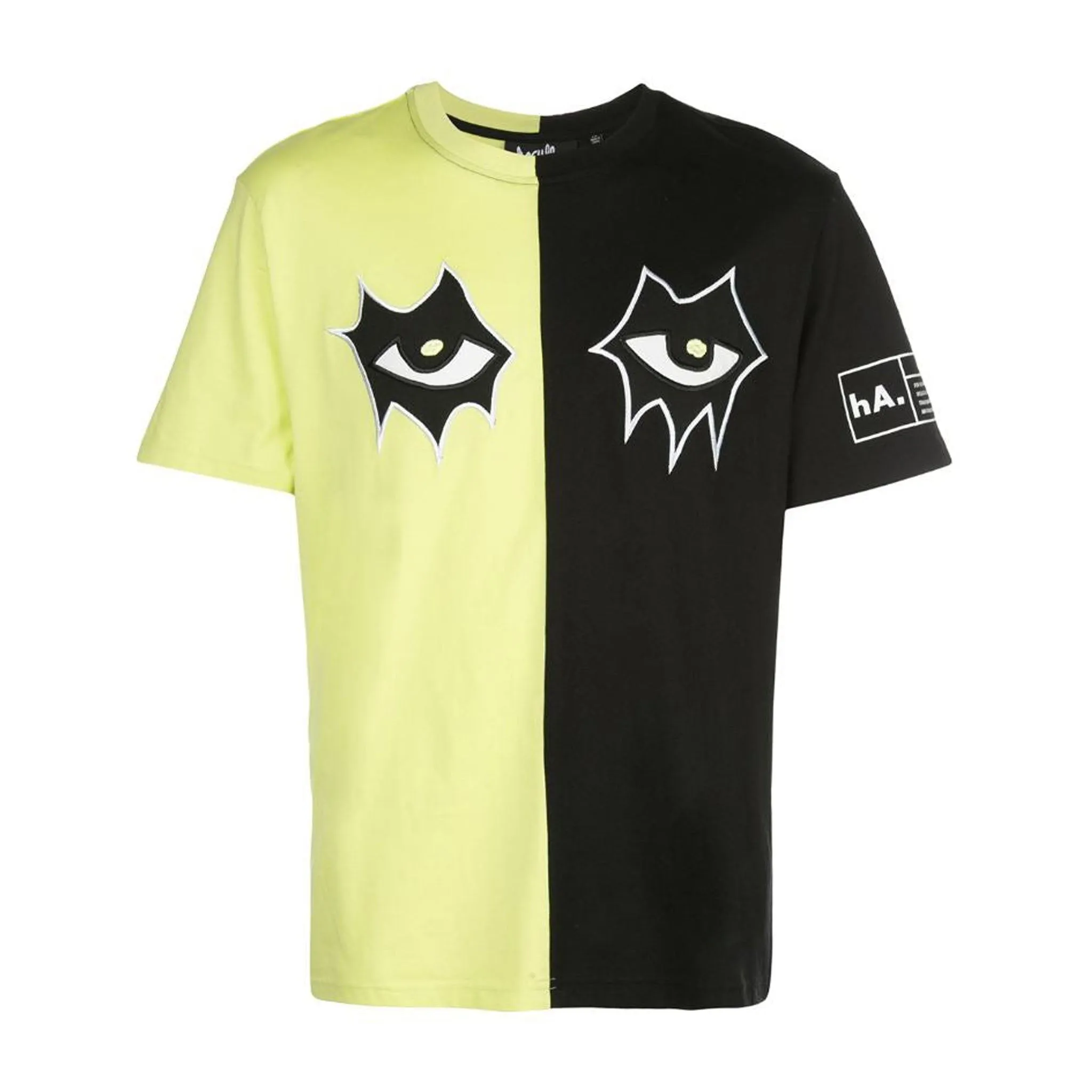 SPLIT IN HALF SIGNATURE EYES TEE BLACK/YELLOW Seasonal Outfit