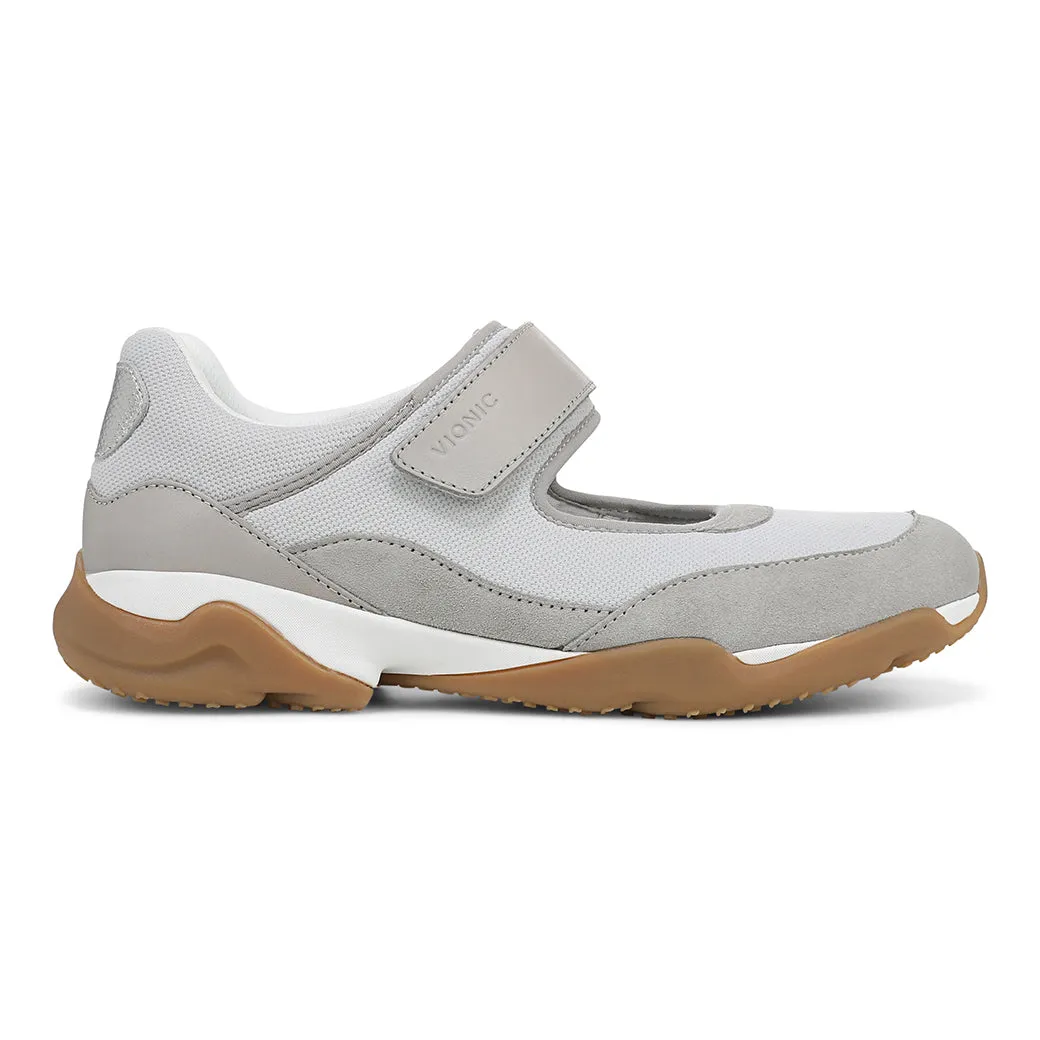 Womens Vionic Walk Slim Giselle in Vapor Grey/Silver Roam Free