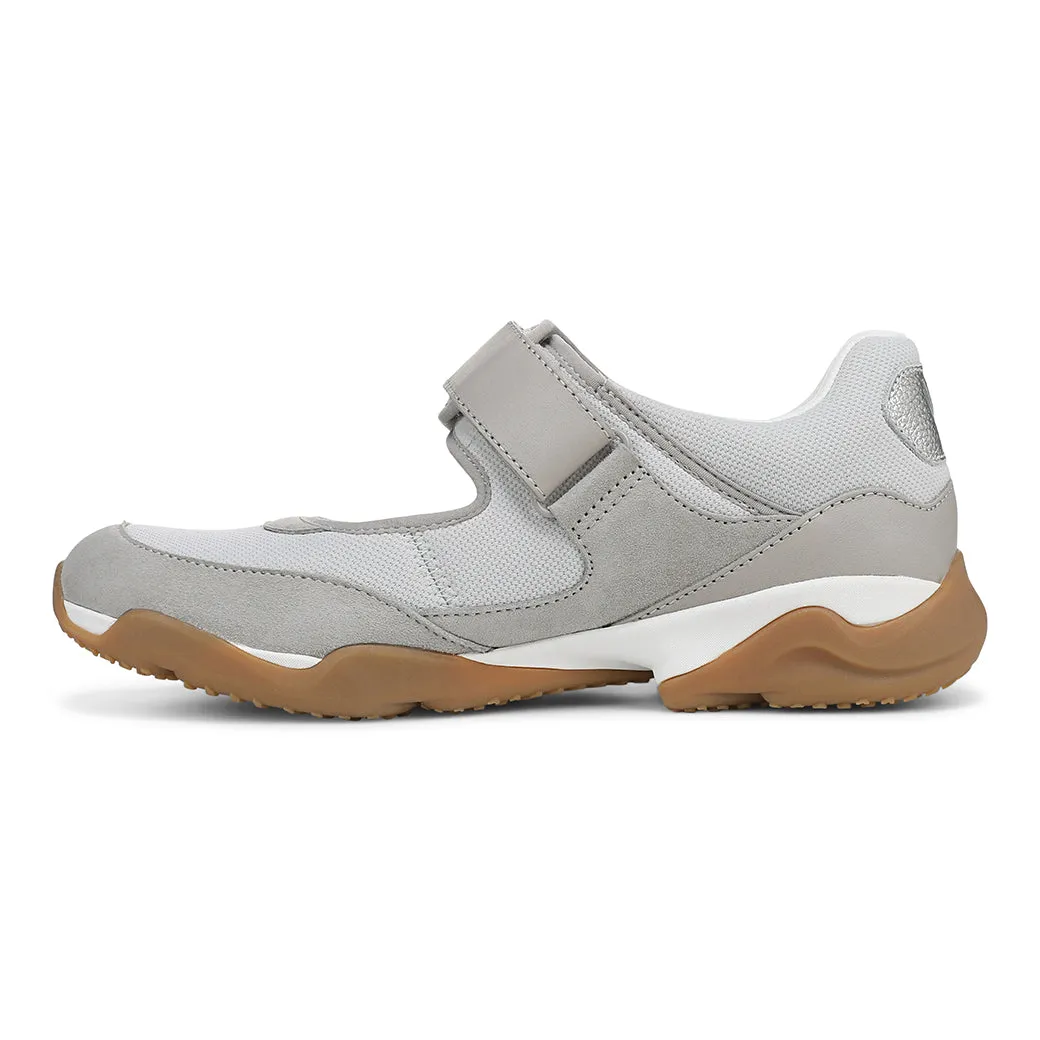 Womens Vionic Walk Slim Giselle in Vapor Grey/Silver foldable