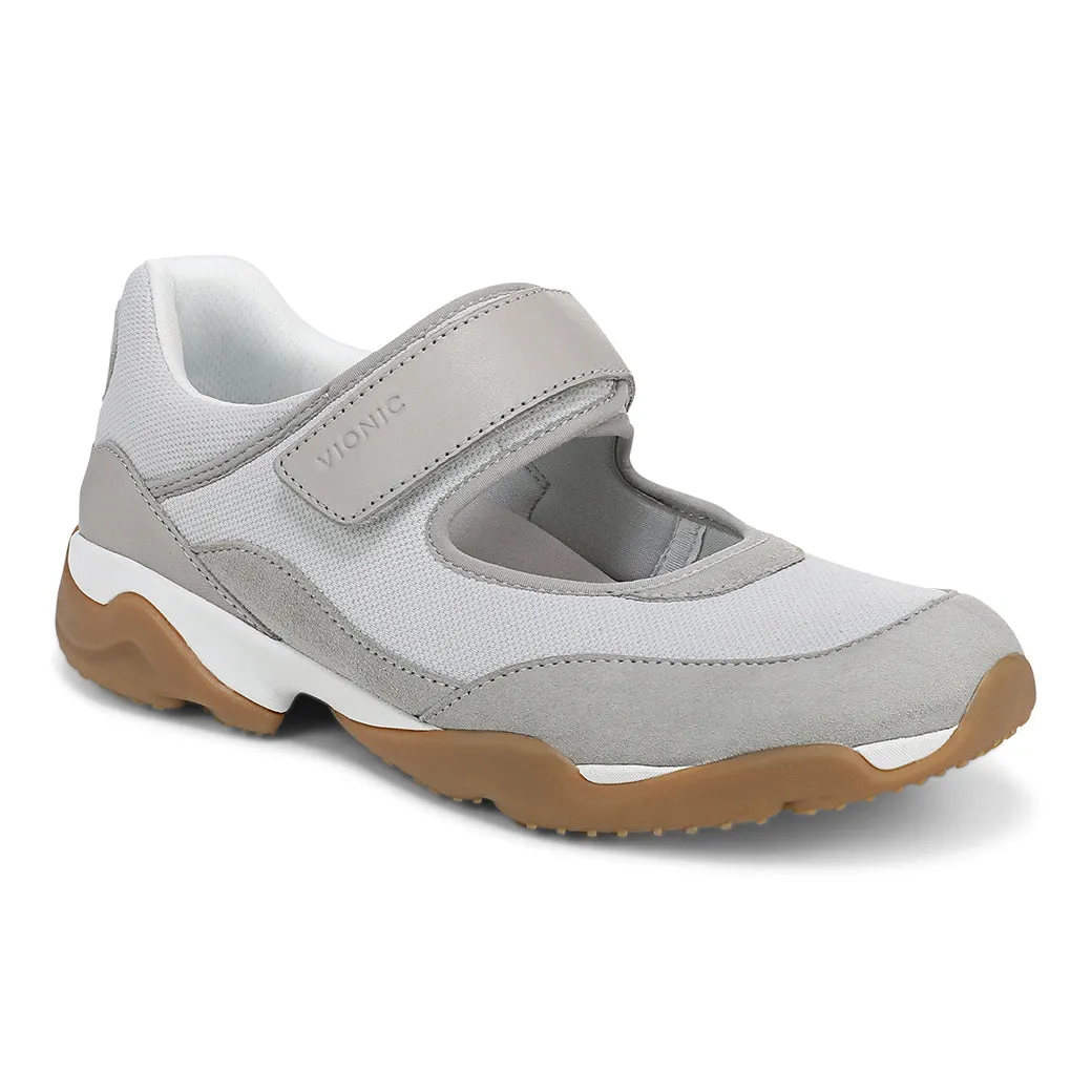 School Jog Fast pace Womens Vionic Walk Slim Giselle in Vapor Grey/Silver