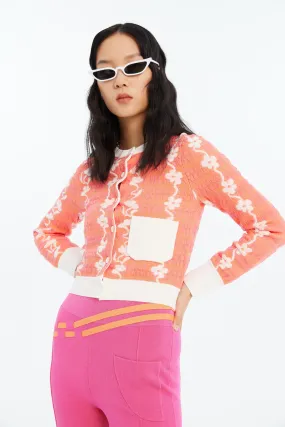 Easy Fit DropShoulder STEVIE FLORAL STITCH ECO CARDIGAN