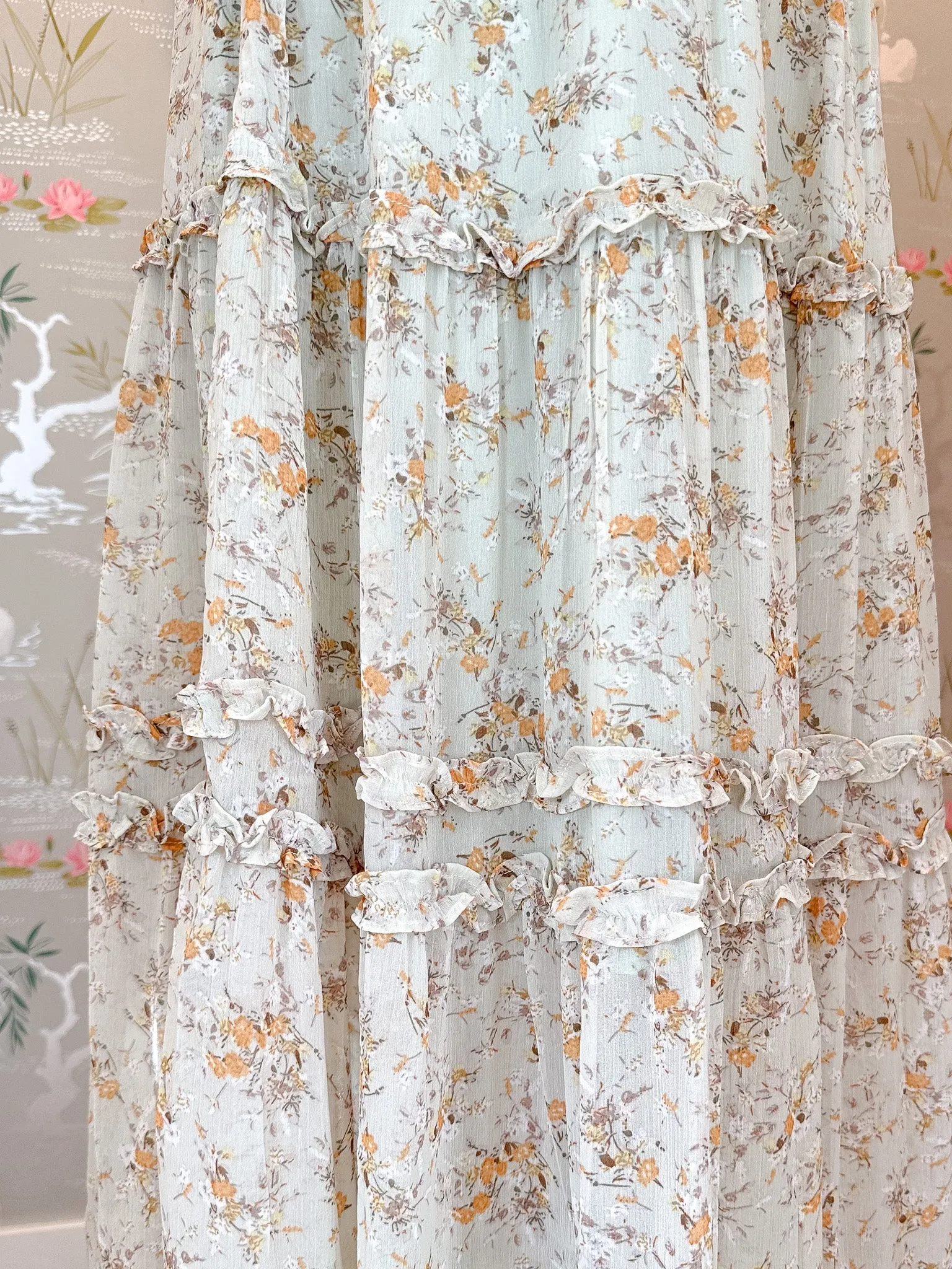 Bold Finish Addie Tiered Midi Skirt