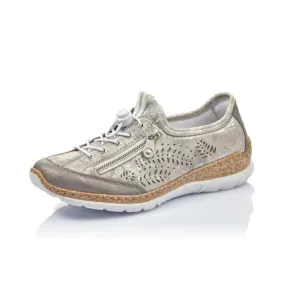 Womens Rieker Nikita K6 in Grey/Rose Desert Step Running Inspired