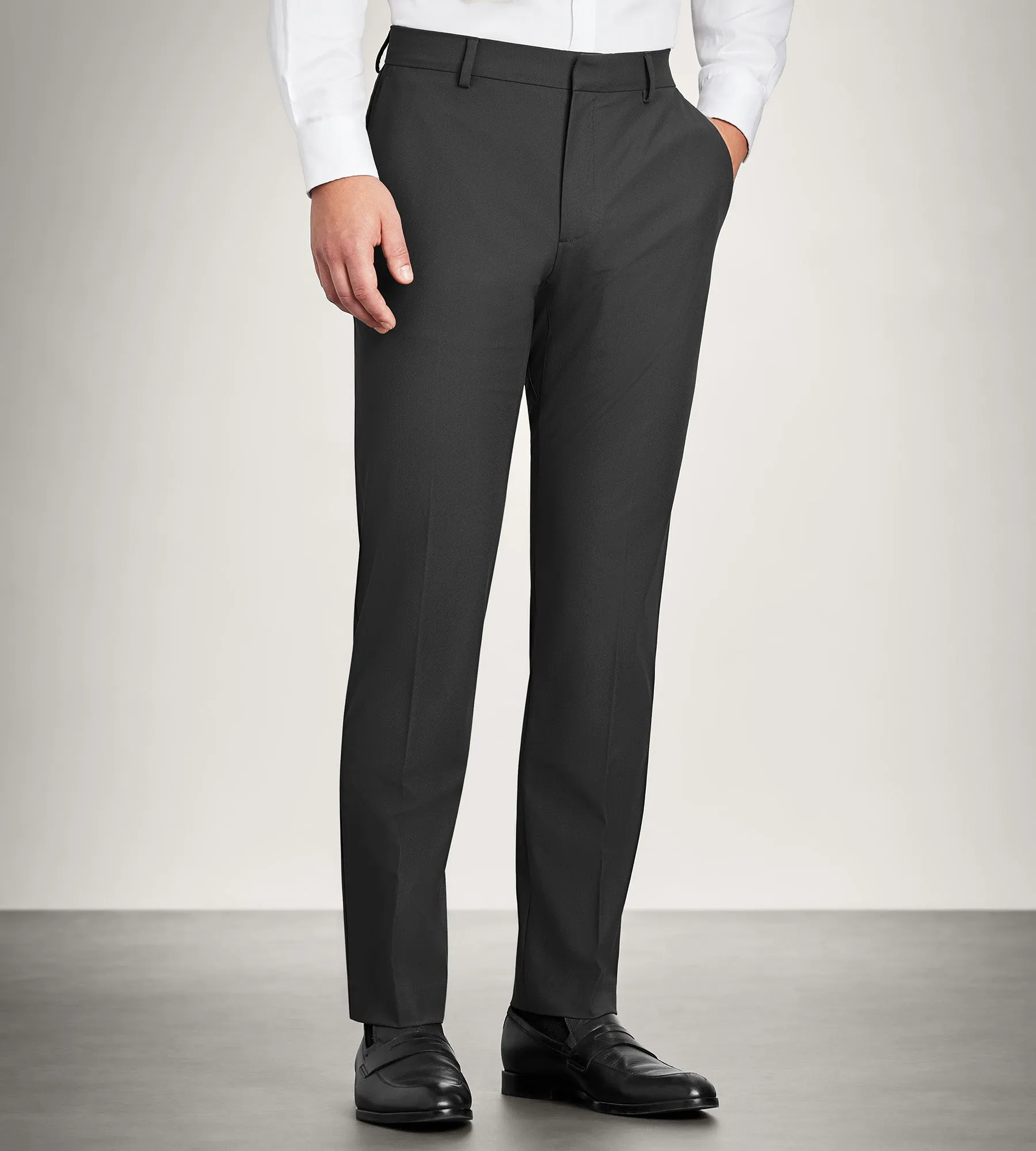 Stretch Flat Front Modern Fit Dress Pants Comfort waistband