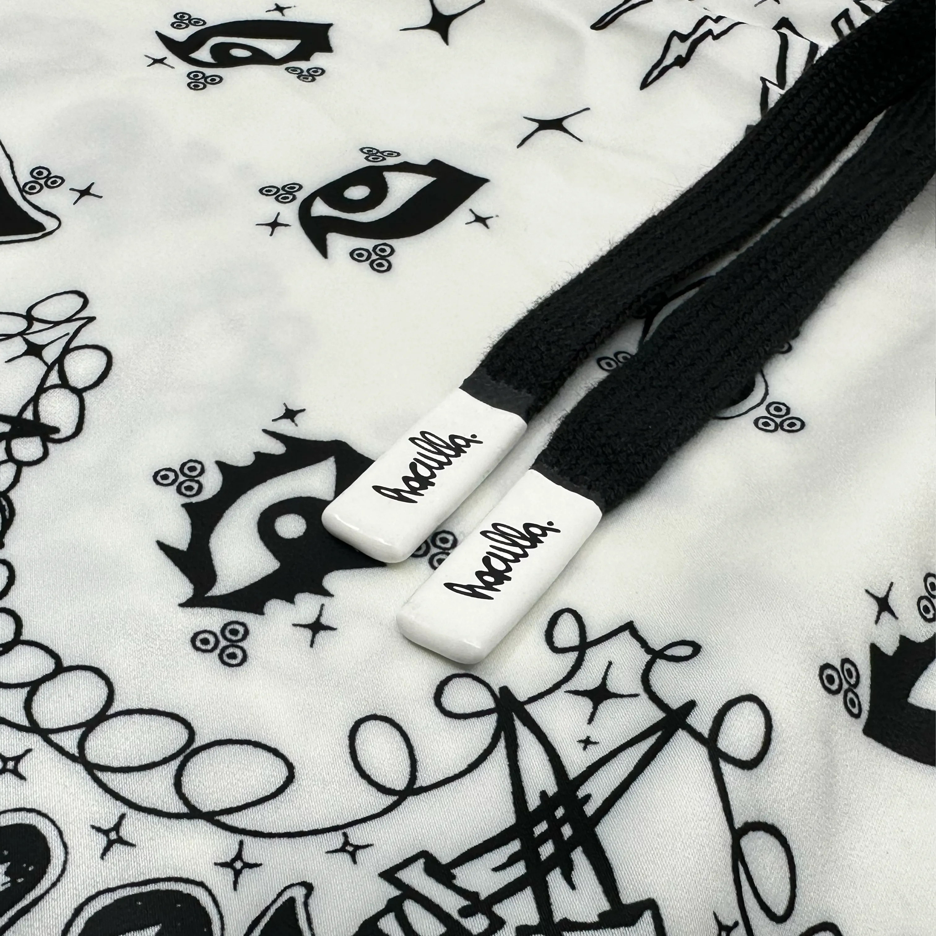 PAISLEY VISCOSE BASKETBALL SHORT Recycled Elastic Trim