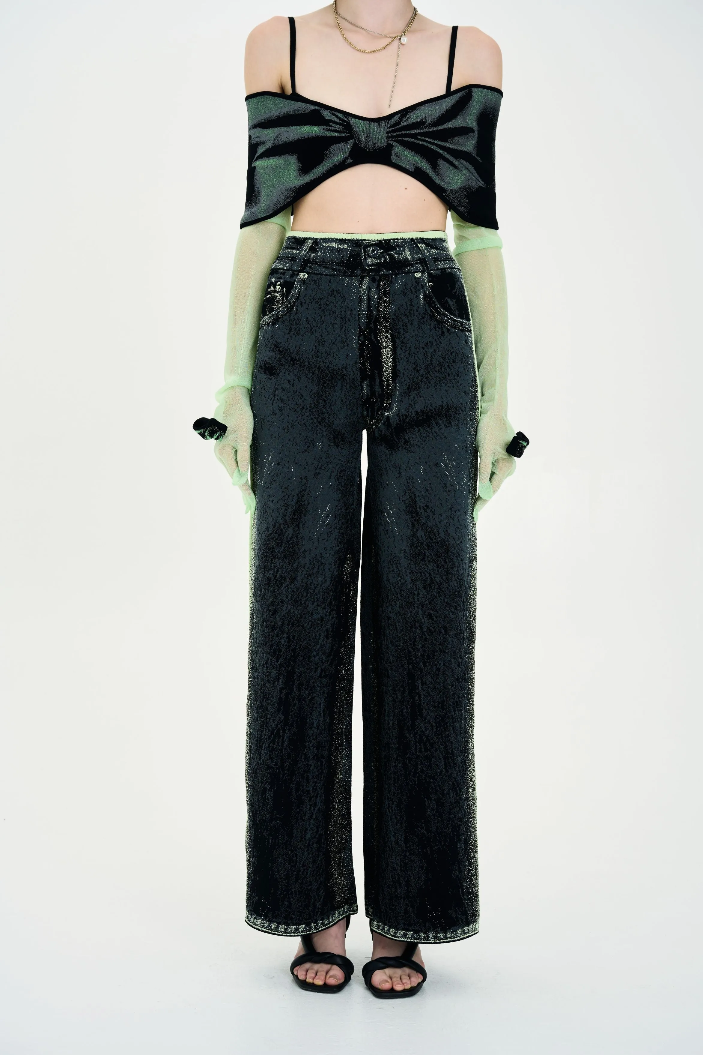 elastic waistband Comfy Cut ZAHRA WIDE LEG PANTS