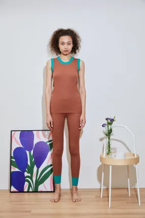 Bamboo Fiber Fabric GINGER hydraKNIT ECOVERO TANK TOP brn