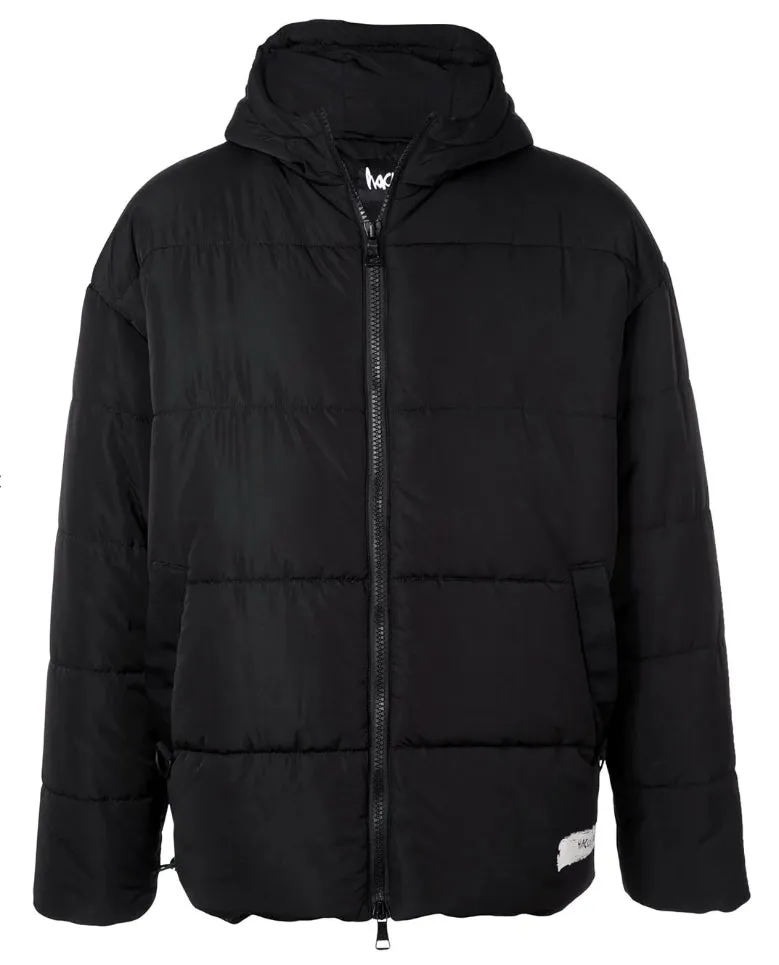 STROKE OF DNA BUBBLE JACKET BLACK Easy Care Material