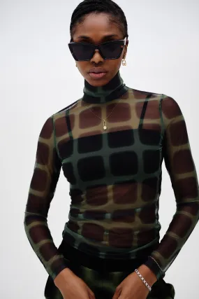 SULLEY PLAID TURTLENECK TOP SoftTouchFinish AthleticInspired