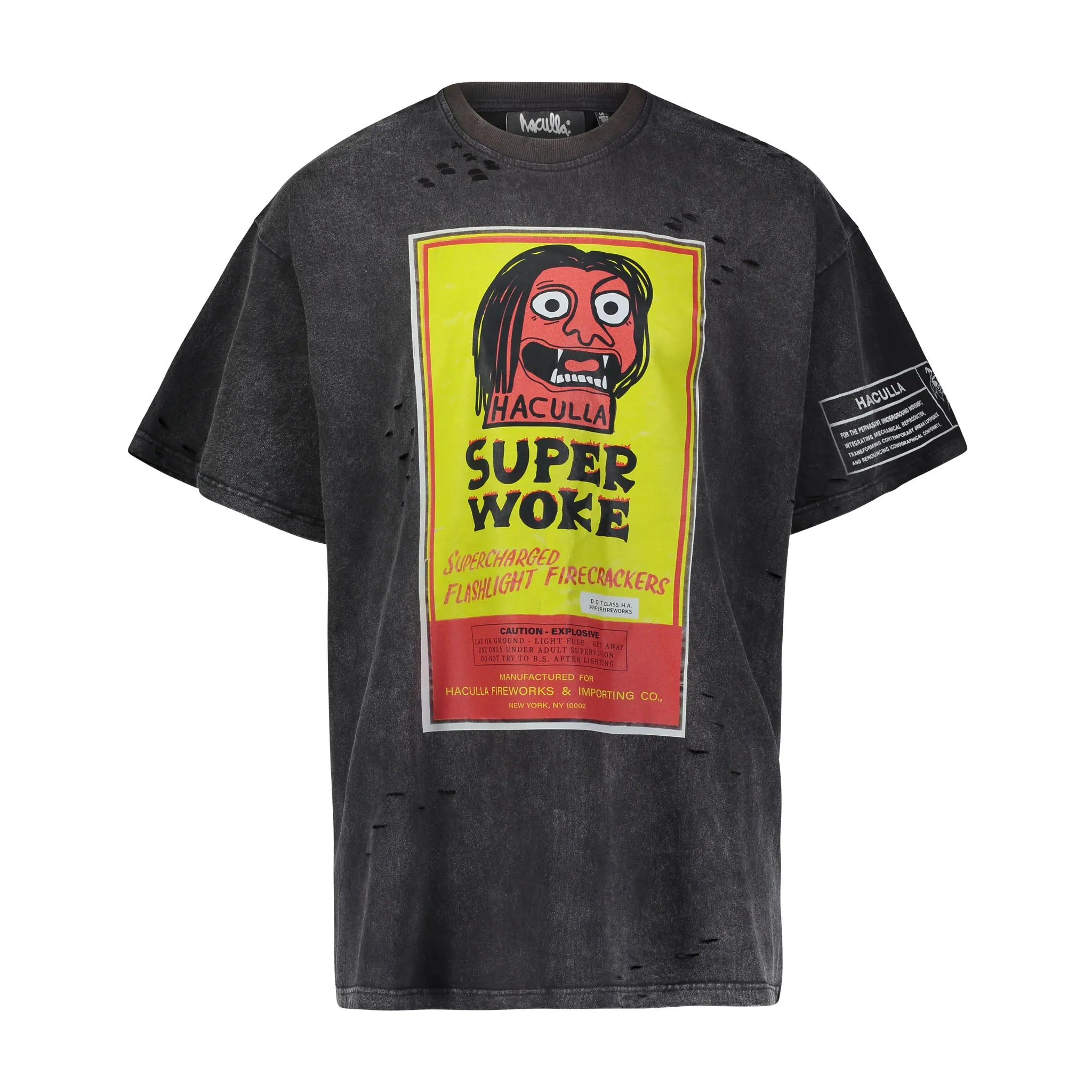 StretchComfortWeave SUPER WOKE VINTAGE TEE BLACK
