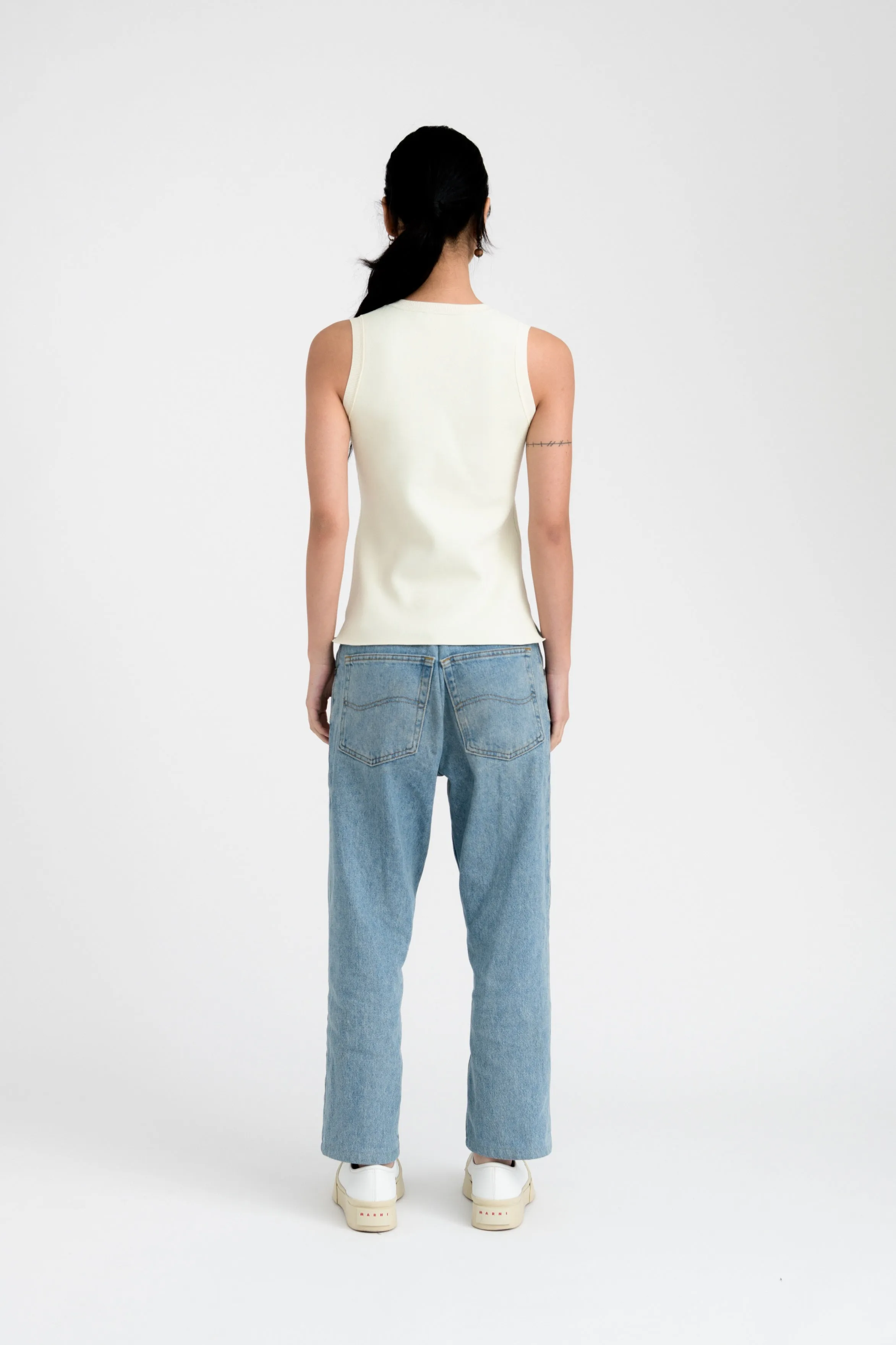 LINO ALGAE TANK TOP ReflectiveTrimDetails Hypoallergenic Fiber