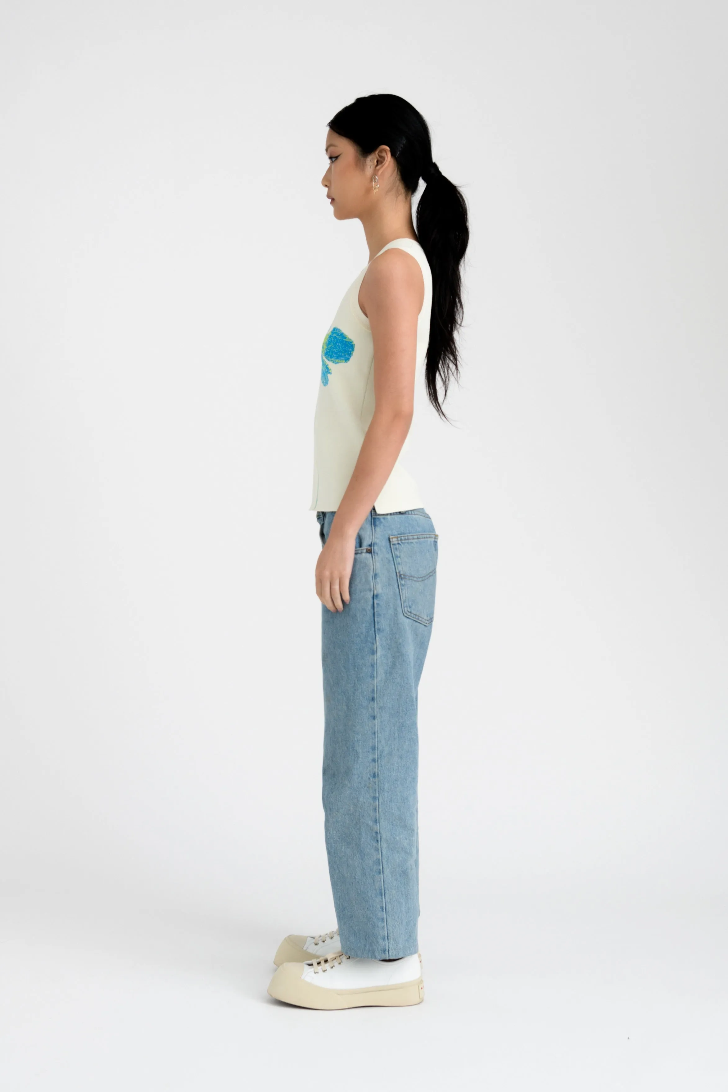 Fashionable Style Reinforced Elbow Patches LINO ALGAE TANK TOP