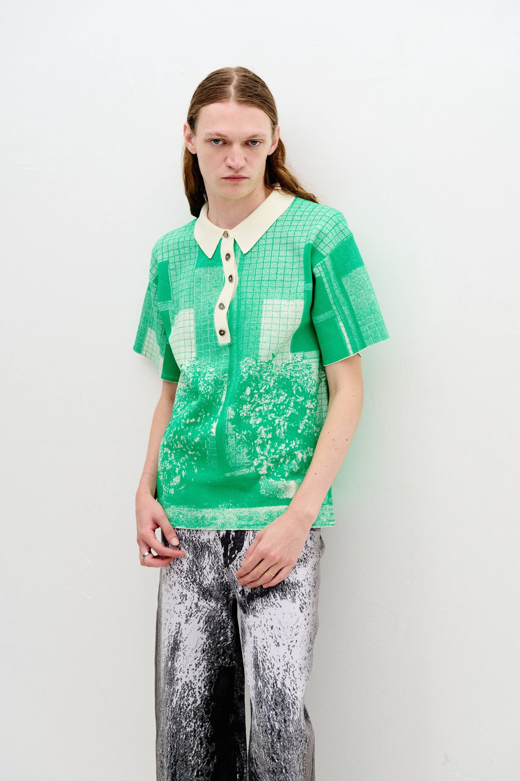 Breathable Hoodie Full Coverage Fit SYLVIE UV REACTIVE TREE PRINT OVERSIZED SHIRT