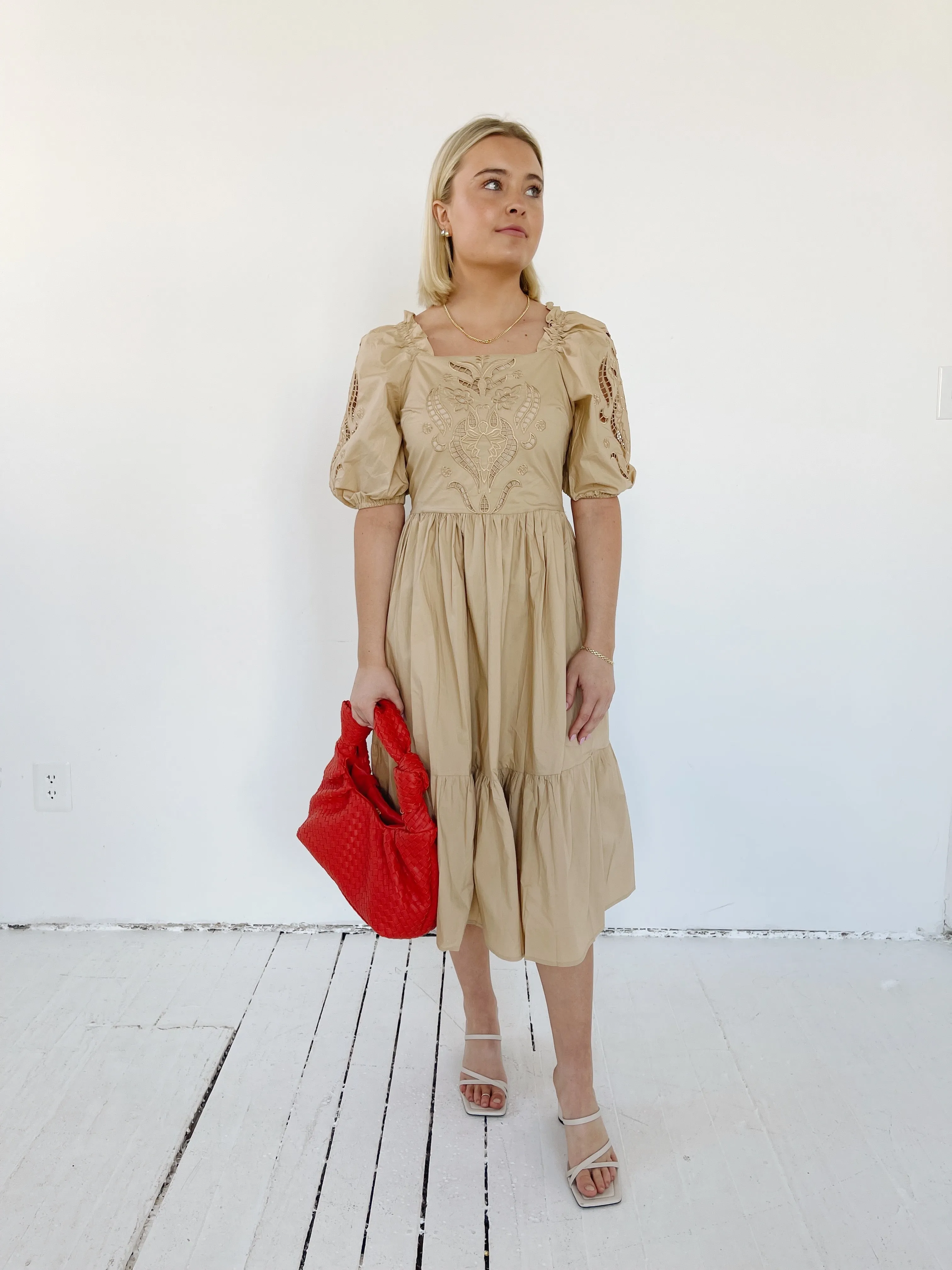 Remi Dress Silk-Blend Flattering Waistband Fit