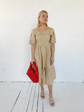 Remi Dress Silk-Blend Flattering Waistband Fit