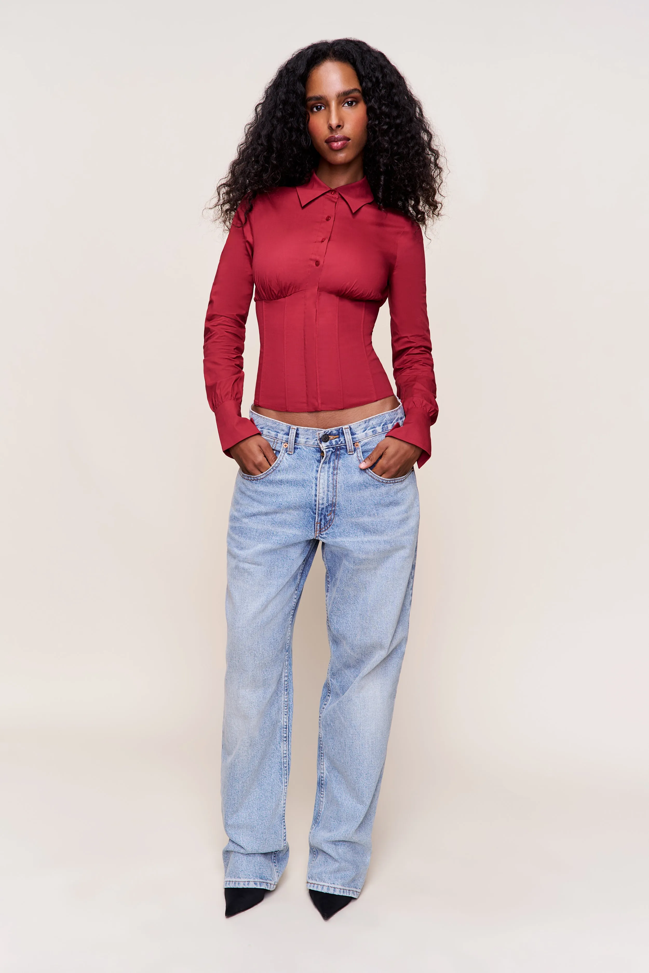 Tailored Corset Long Sleeve FoamReinforcedCollar High Durability Material