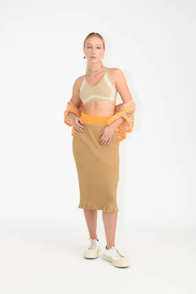 SmoothZipClosure All-Day Wear FINLEY DOUBLE LAYER MIDI SKIRT