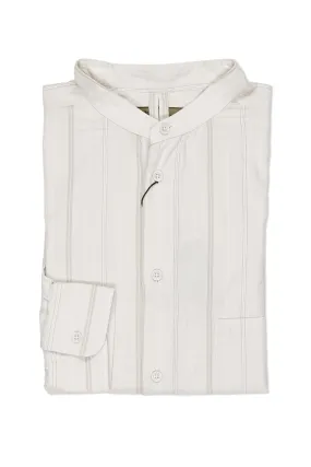 Friends Meetup Thermal Regulation Fabric Nigel Cabourn CC22 Grey Stripe Detachable Collar Shirt