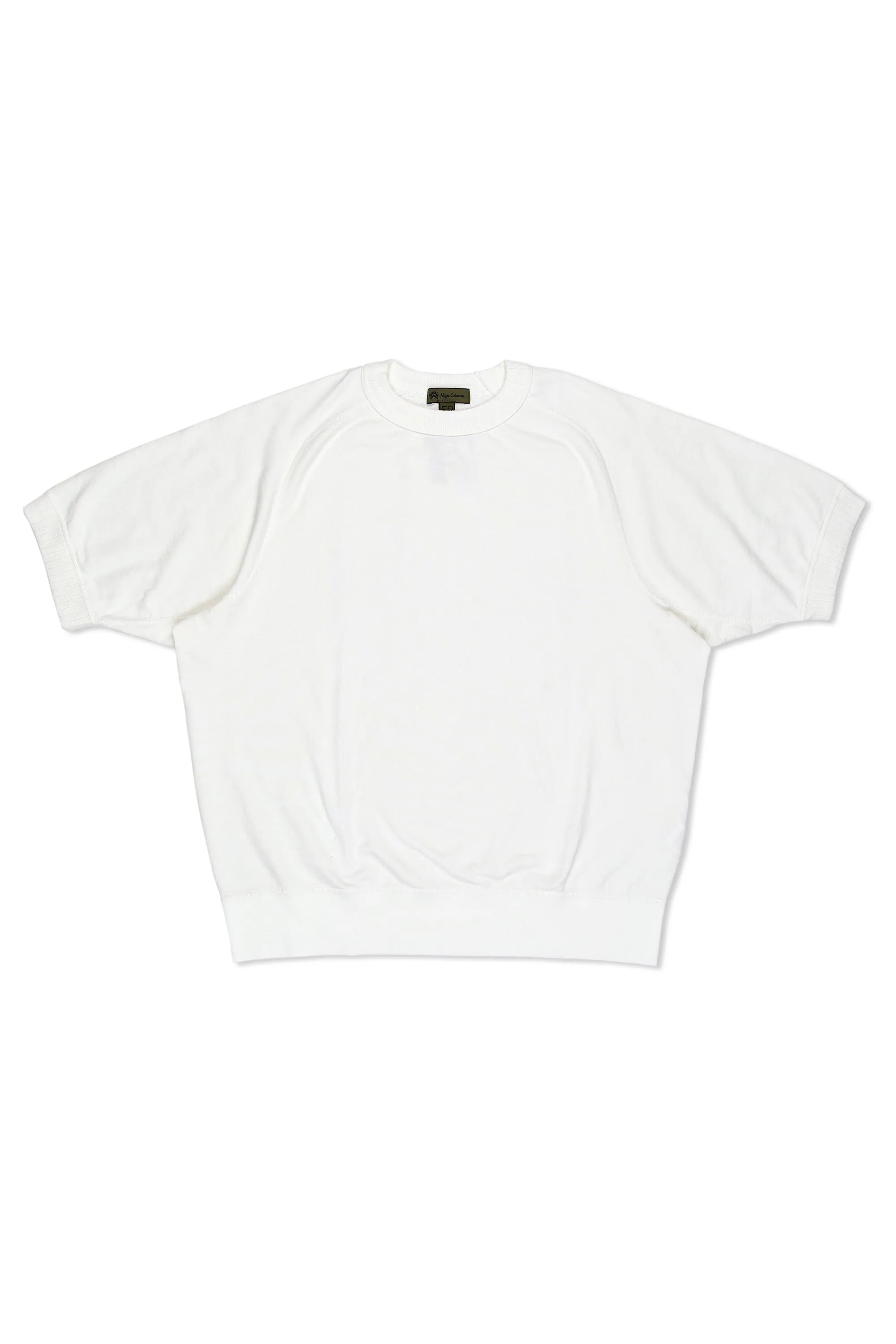 Spring Trend Nigel Cabourn Off White Short Sleeve Sweat Shirt