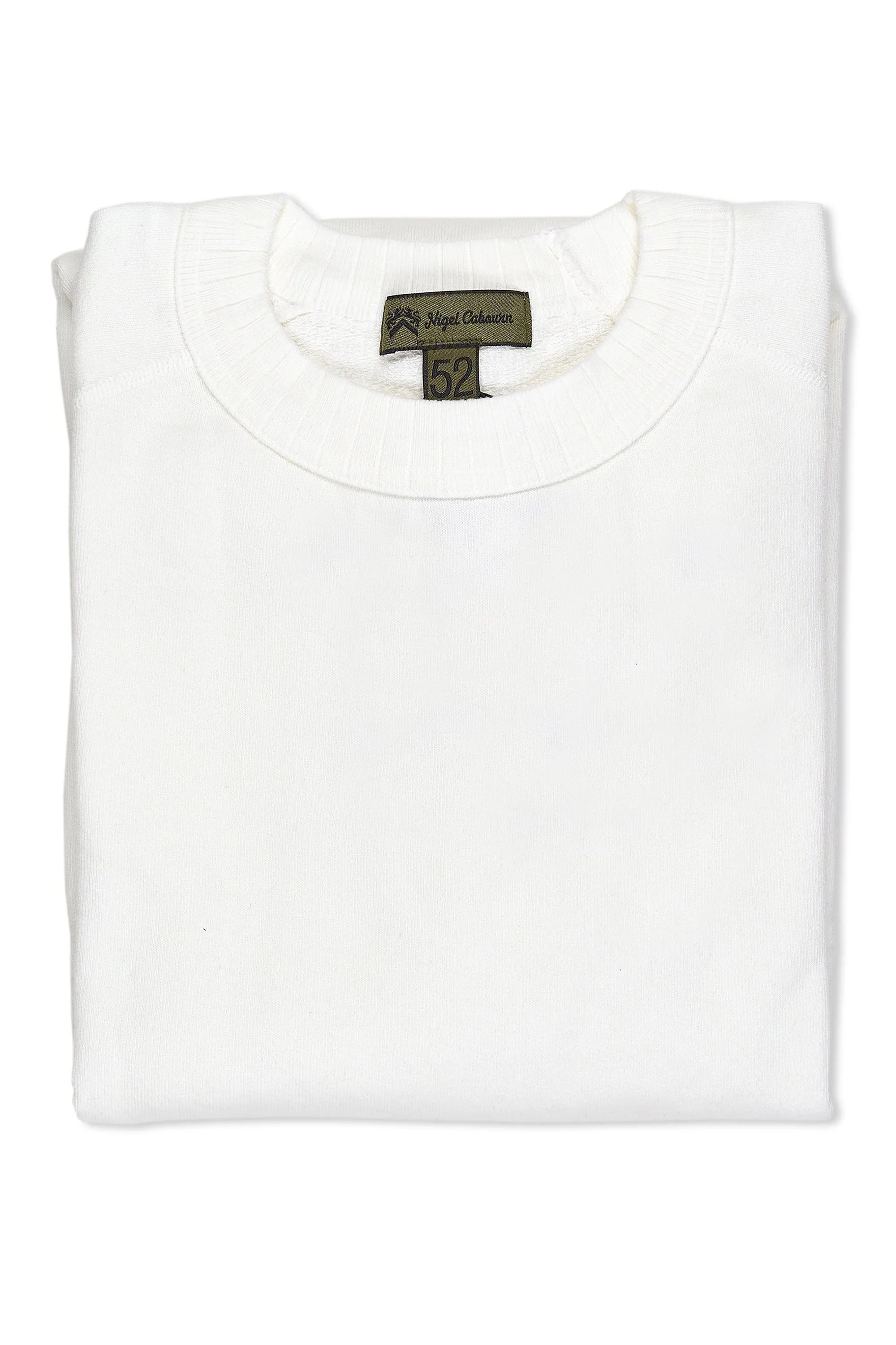 Tagless Design Pocket Detailing Nigel Cabourn Off White Short Sleeve Sweat Shirt